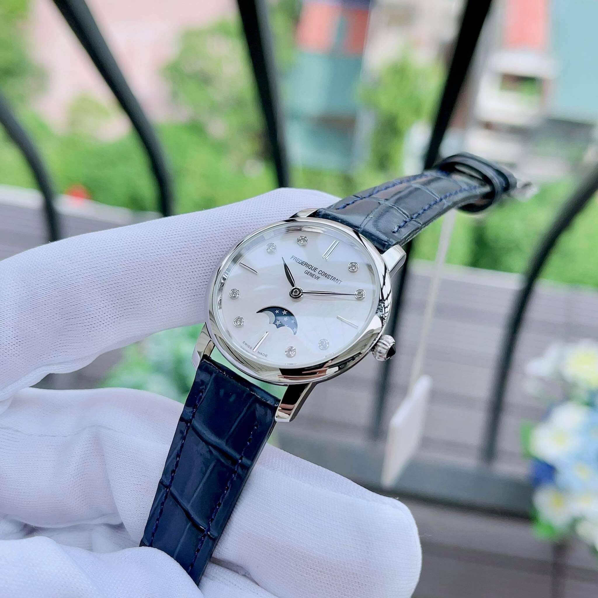 Ảnh 2 của (ĐỒNG HỒ NỮ) FREDERIQUE CONSTANT SLIMLINE MOONPHASE FC-206MPWD1S6 (FC206MPWD1S6B ) ( 206MPWD1S6B ) 30mm