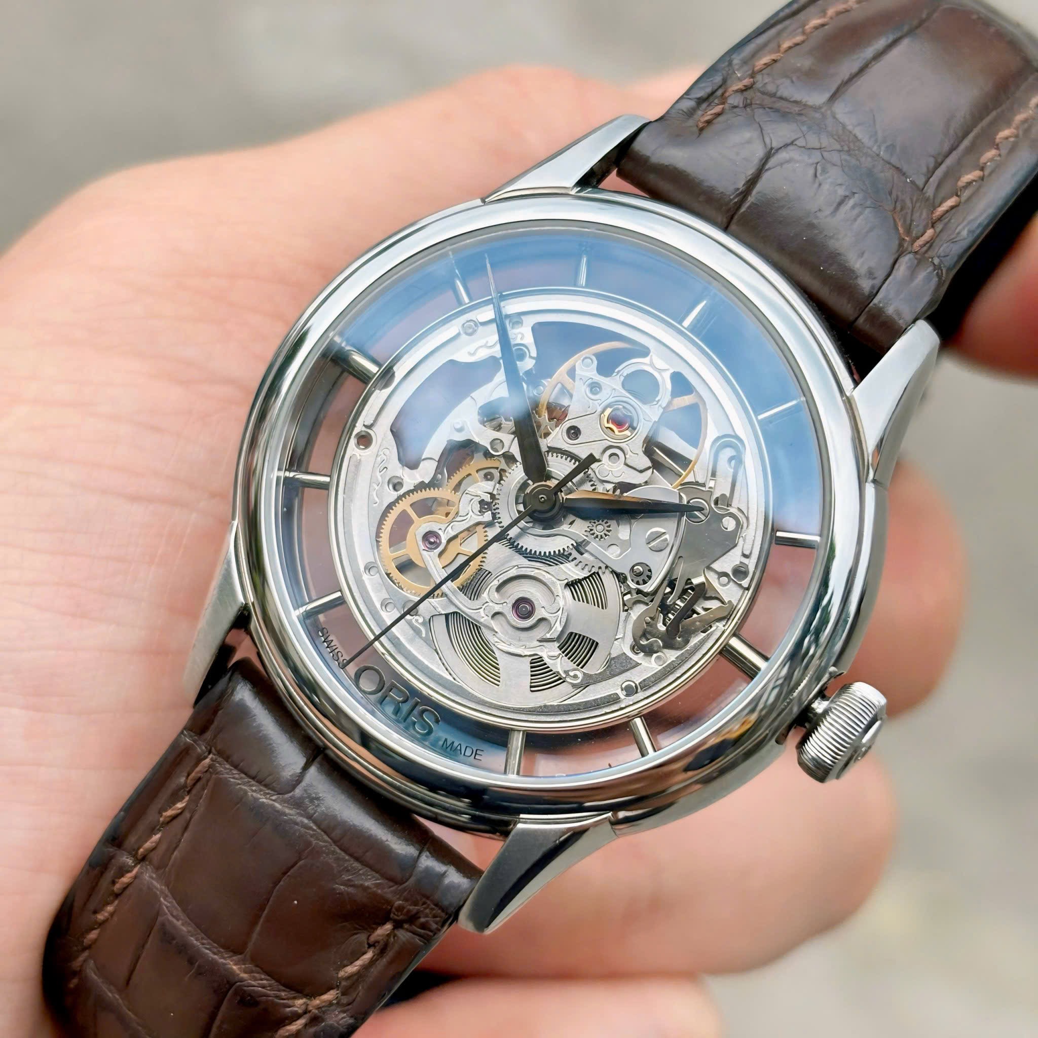 Ảnh 3 của (DEAL LƯỚT) ( ĐỒNG HỒ NAM ) Oris Artelier Skeleton 01 734 7684 4051-07 8 21 77 used