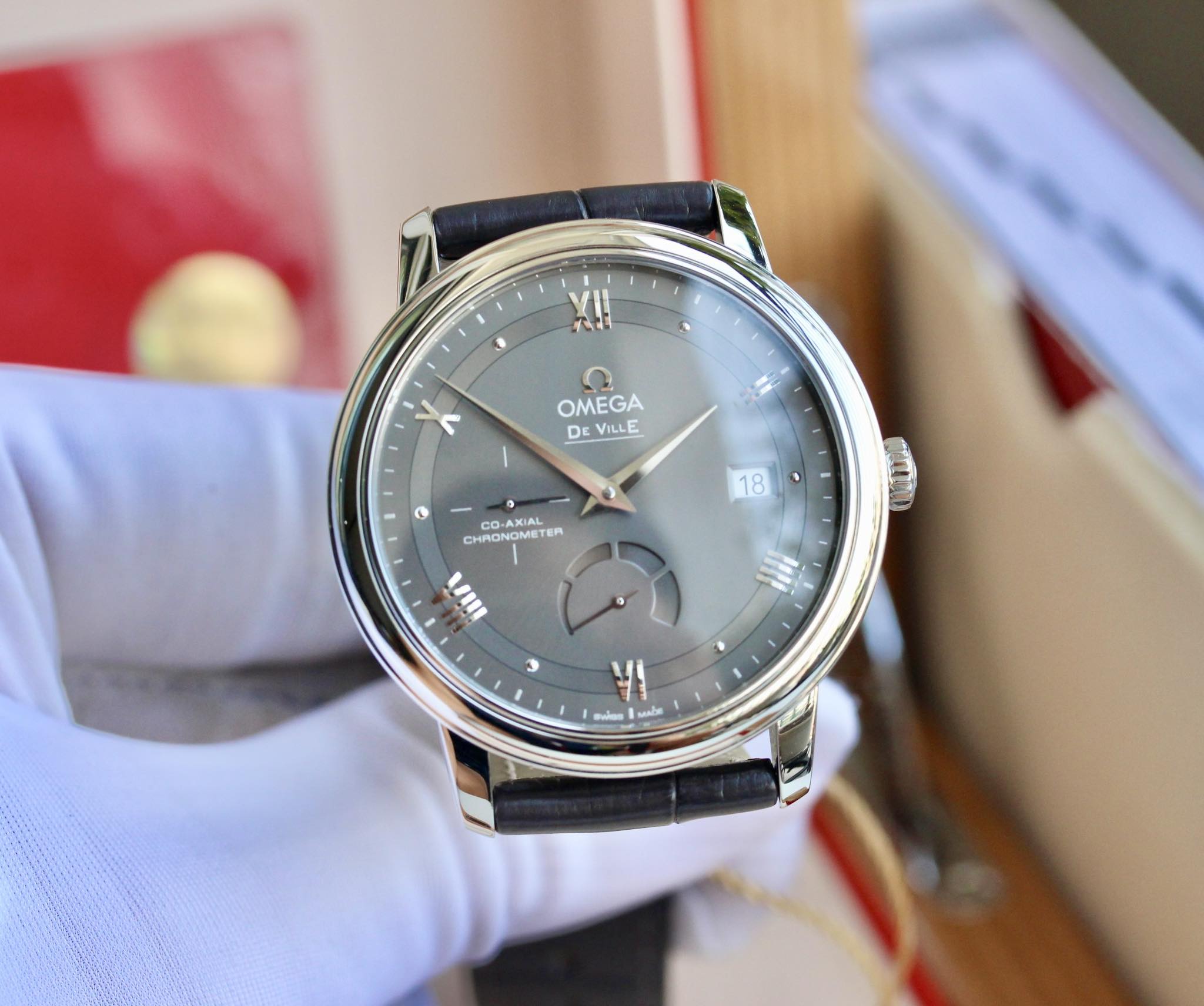 (ĐỒNG HỒ NAM) (New) Omega De Ville Prestige Automatic Power Reserve 424.13.40.21.06.001 (42413402106001) 39.5mm