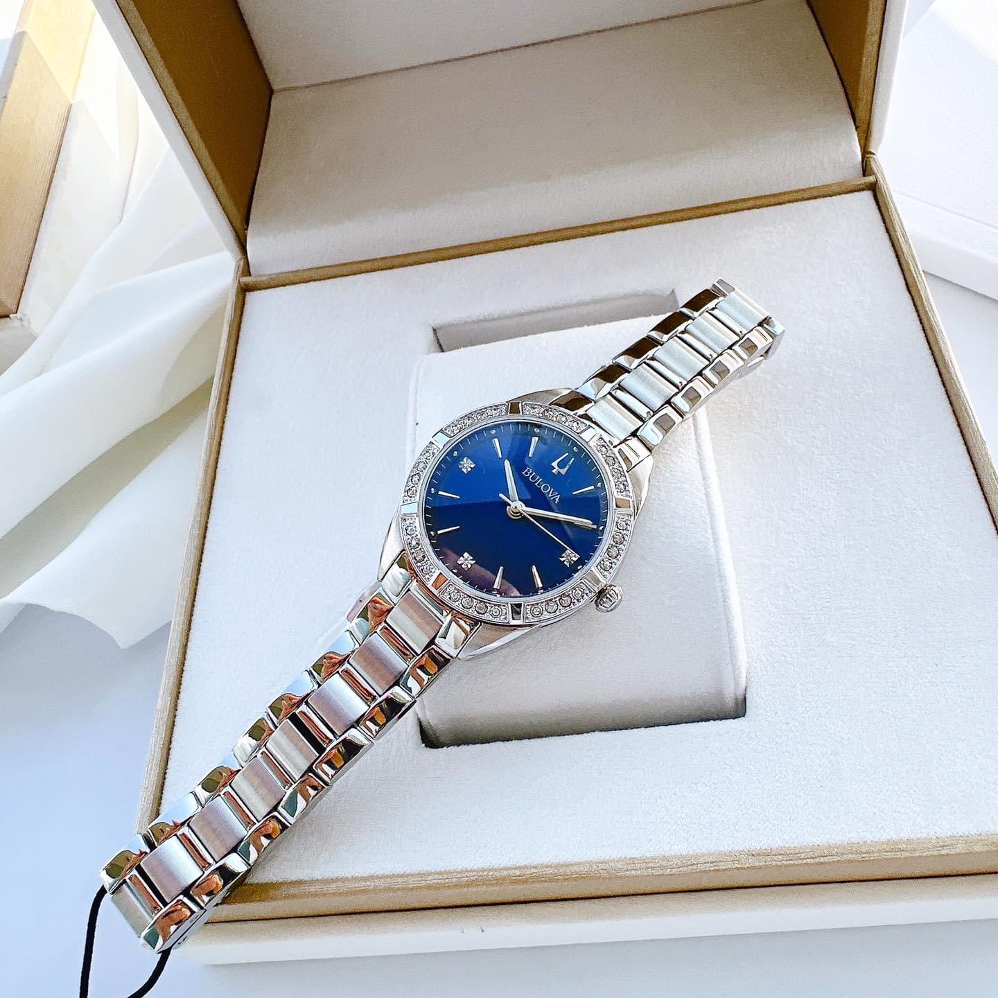Ảnh 5 của (ĐỒNG HỒ NỮ) Bulova Quartz 96R243 Sutton Stainless Steel Ladies Watch 33mm