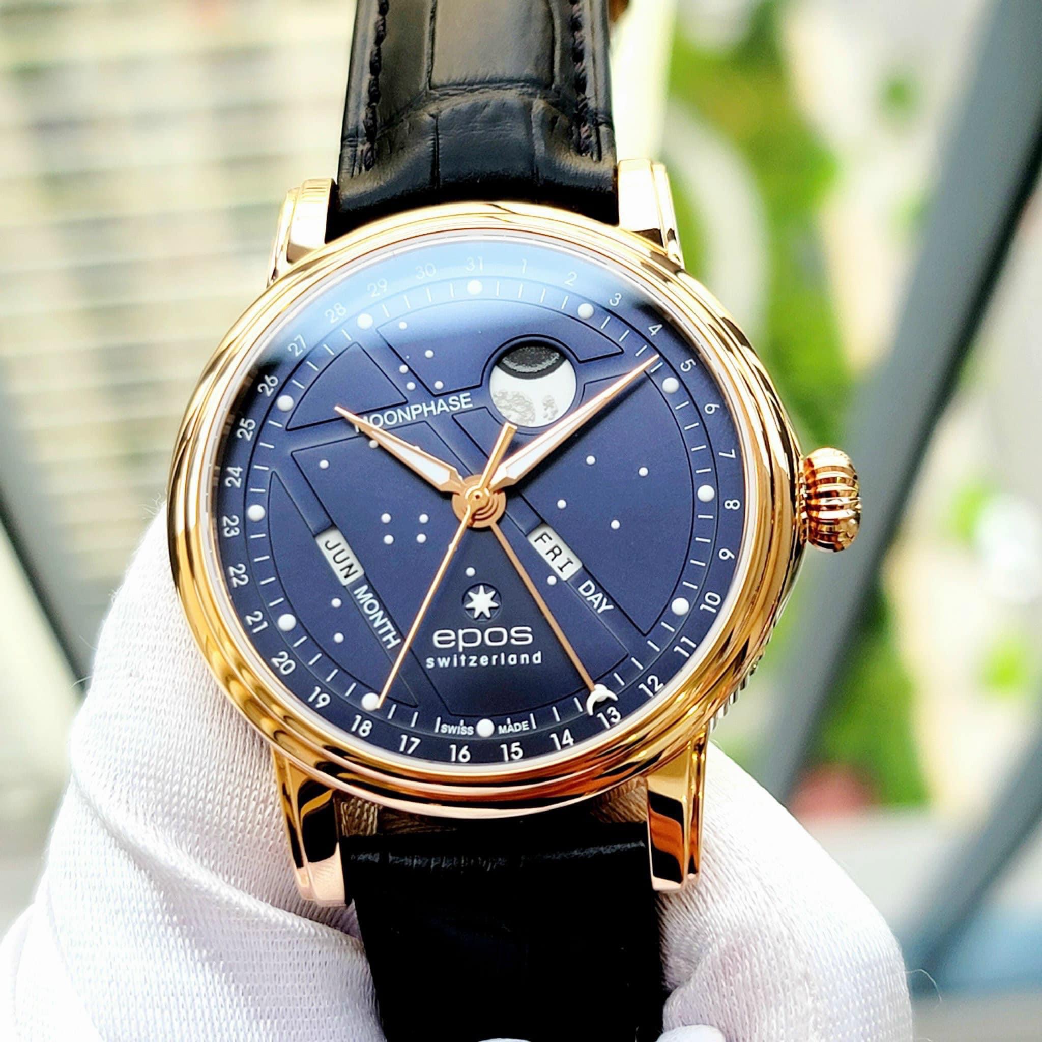 (HÀNG LƯỚT) Đồng hồ Nam Epos Emotion Big Moon 3439GP (EPOS3439U) used, 41MM