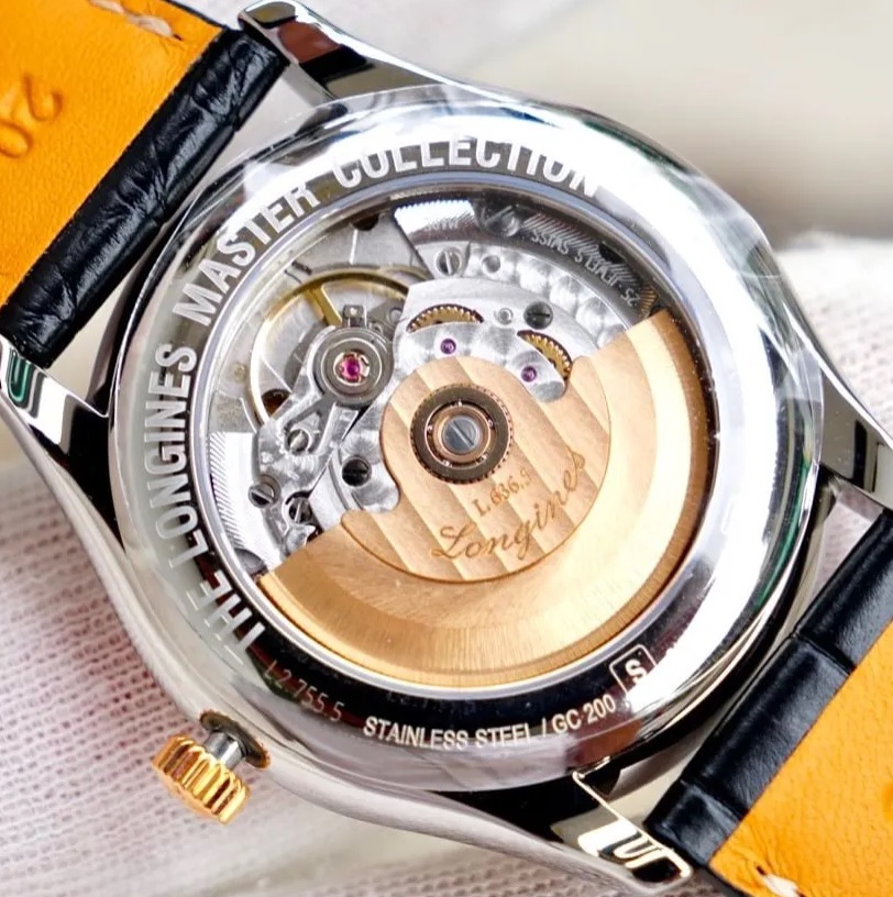 Ảnh 3 của [HÀNG LƯỚT] Đồng hồ nam Longines Master L2.755.5.59.2 L27555592 Kim Cương Day-Date Demi Vàng Hồng, 38.5MM