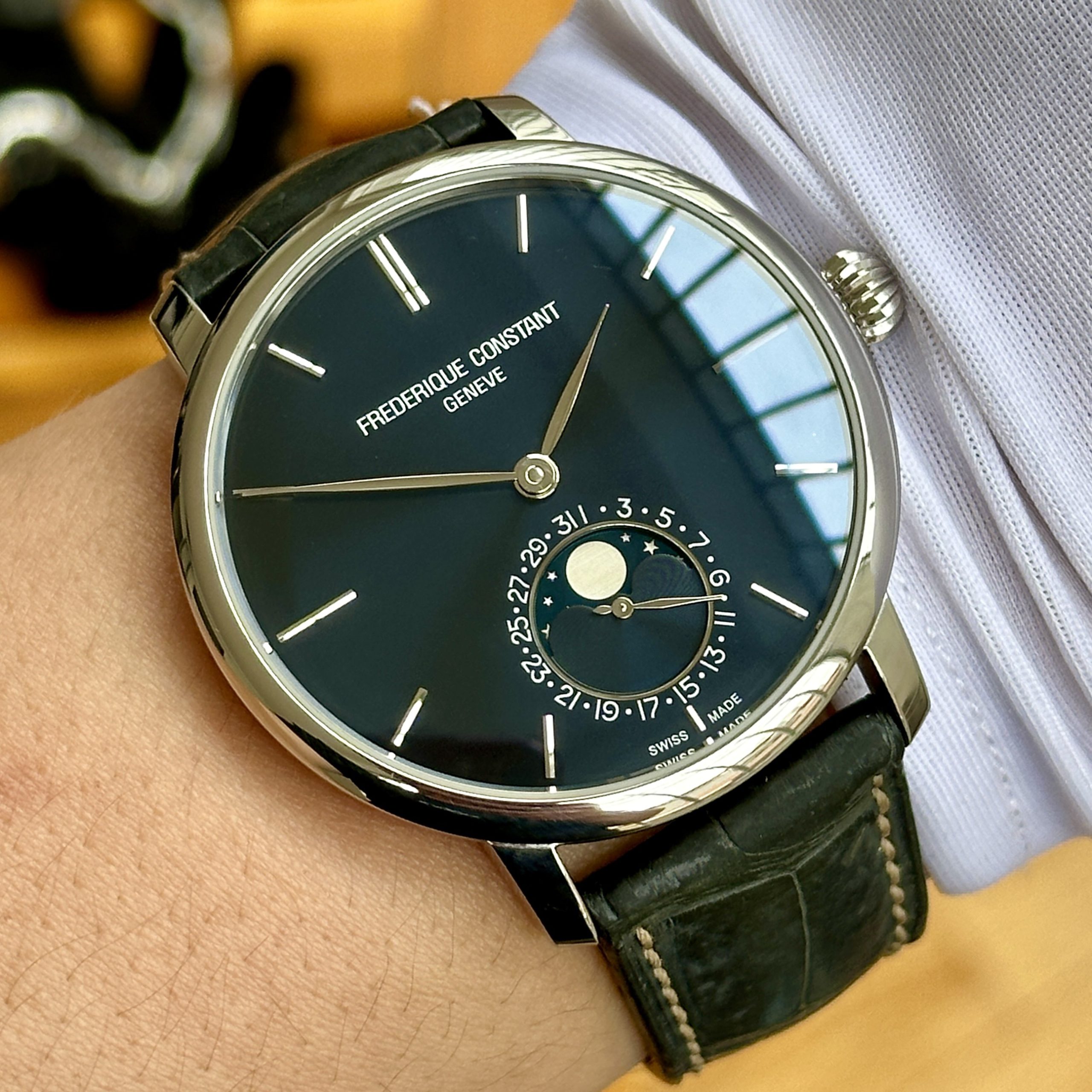 Ảnh 2 của (Deal Lướt) (ĐỒNG HỒ NAM) Frederique Constant Manufacture Slimline Moonphase FC-705N4S6 (FC-705N4S6 used) FC705N4S6