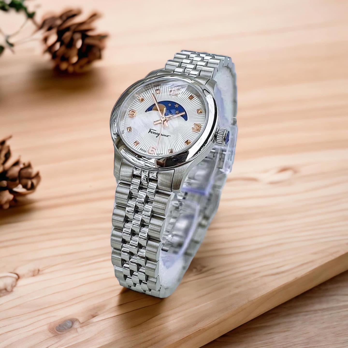 (ĐỒNG HỒ NỮ) Salvatore Ferragamo SFMN00522 Watches Duo Moonphase 28mm
