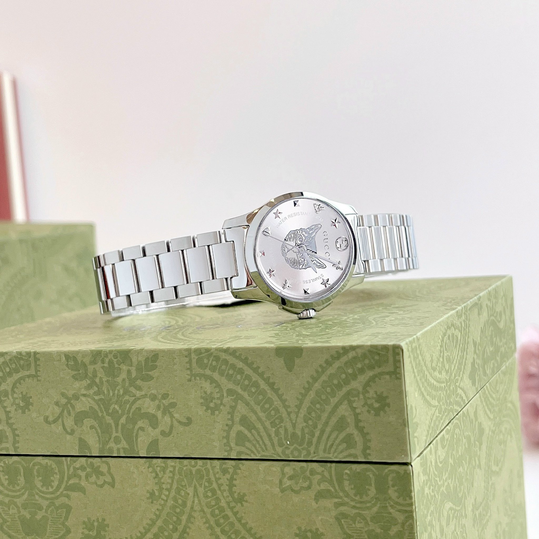 Ảnh 7 của (ĐỒNG HỒ NỮ) Gucci G-Timeless Silver Dial Ladies Watch YA126595 27mm