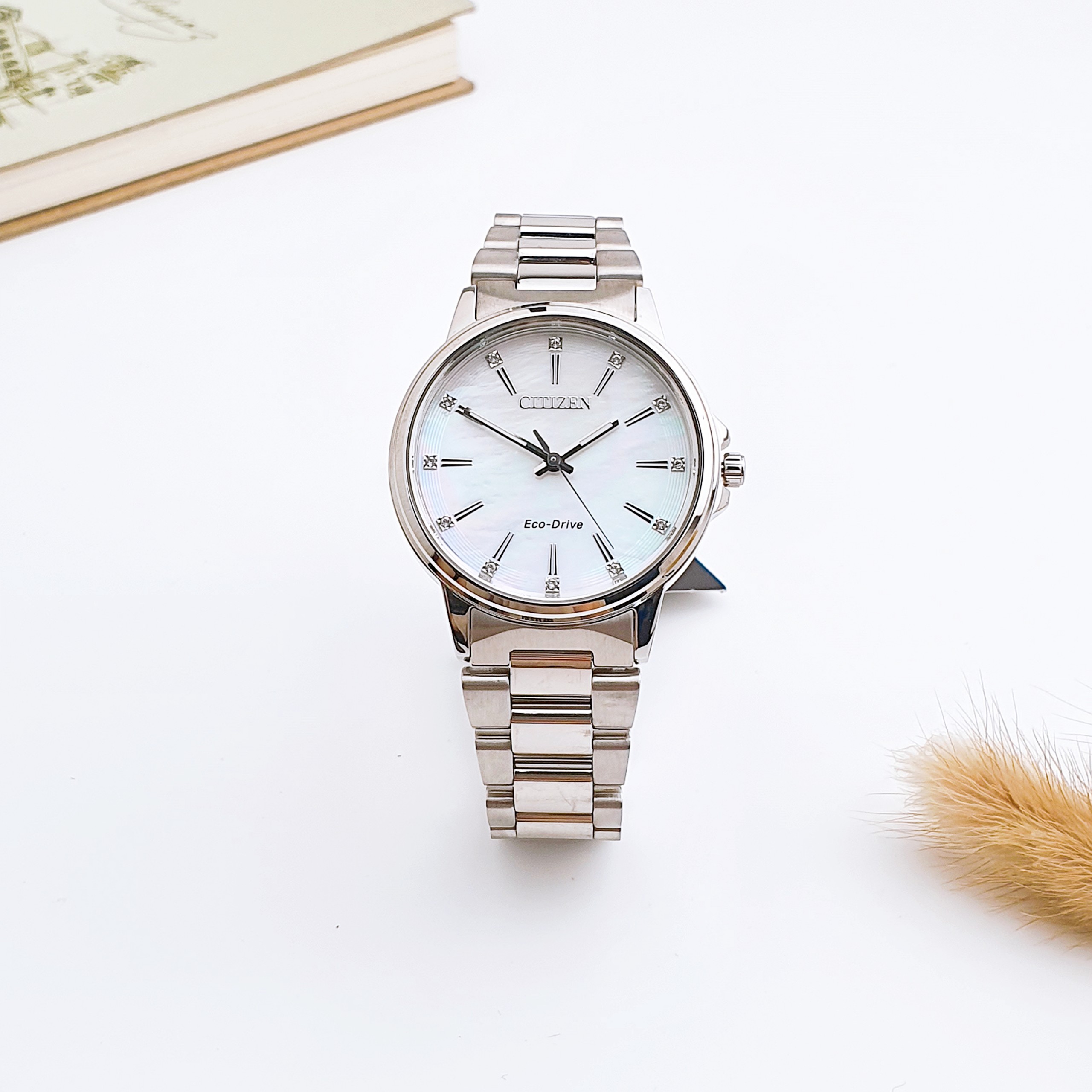 (ĐỒNG HỒ NỮ) Citizen Eco-Drive Chandler Women's Crystal Accents 37mm Watch FE7030-57D (FE703057D) 37mm
