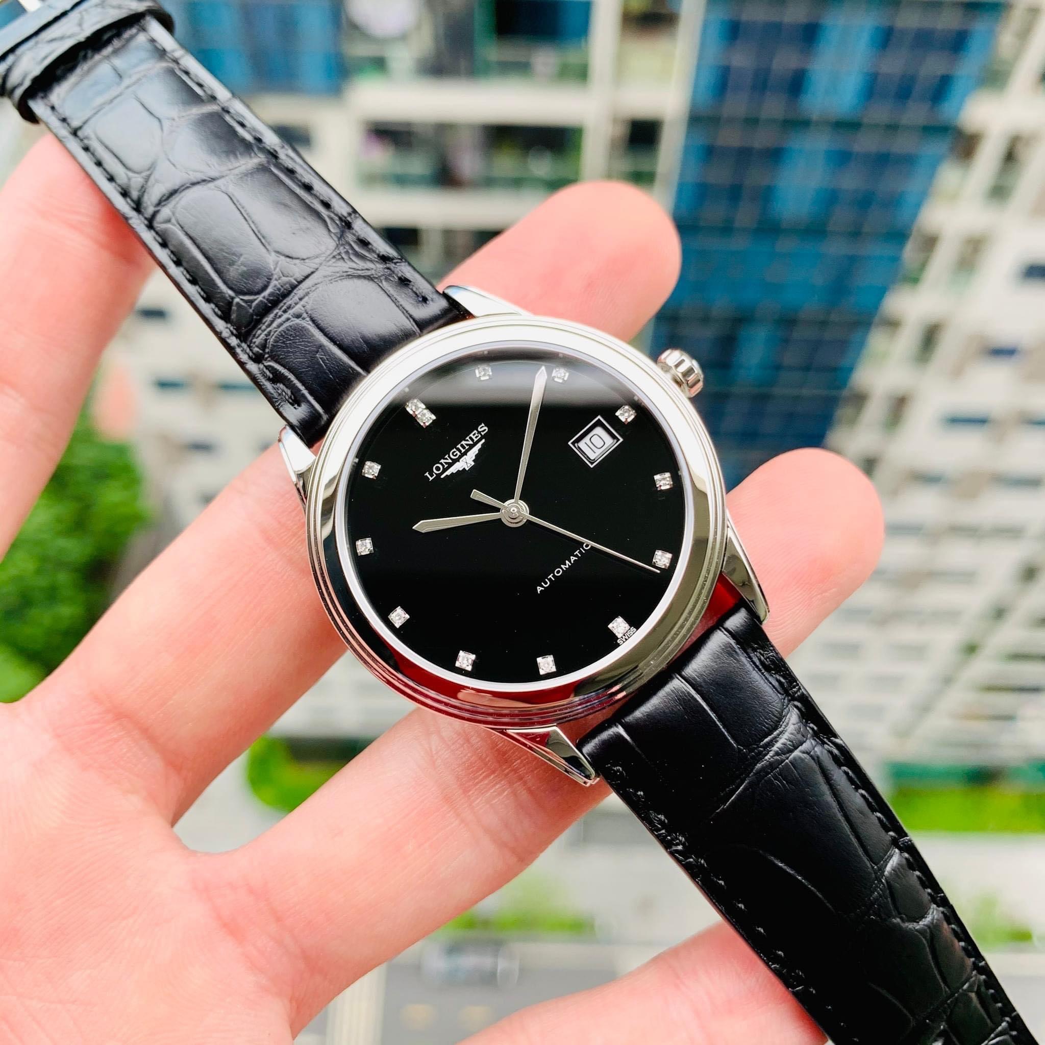 Ảnh 4 của Đồng Hồ nam (New) Longines Flagship Diamond Black - L4.974.4.57.2 (  L49744572 ) 38.5mm