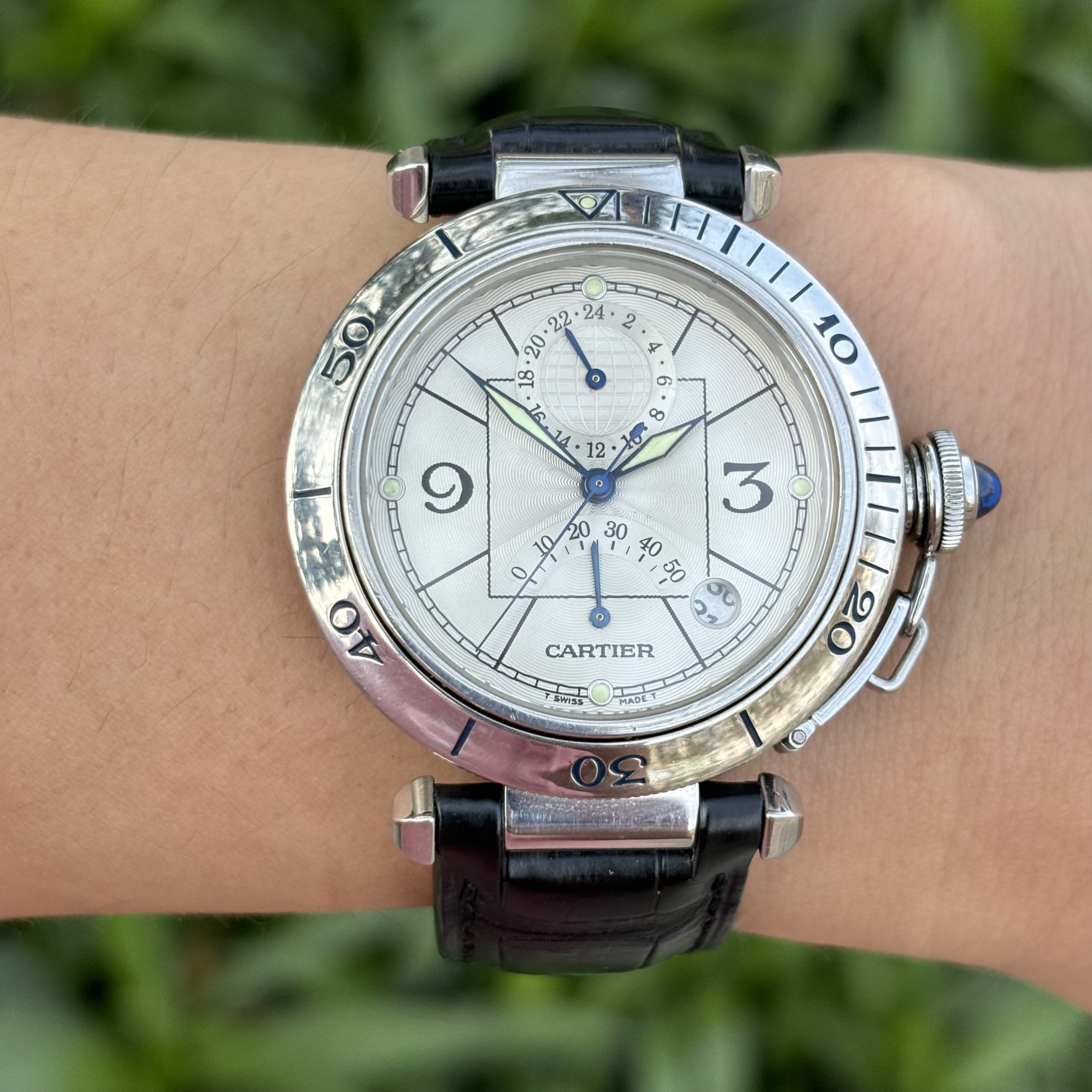 Ảnh 2 của (DEAL LƯỚT) (ĐỒNG HỒ NAM) Cartier Pasha GMT Power Reserve ref. 2388