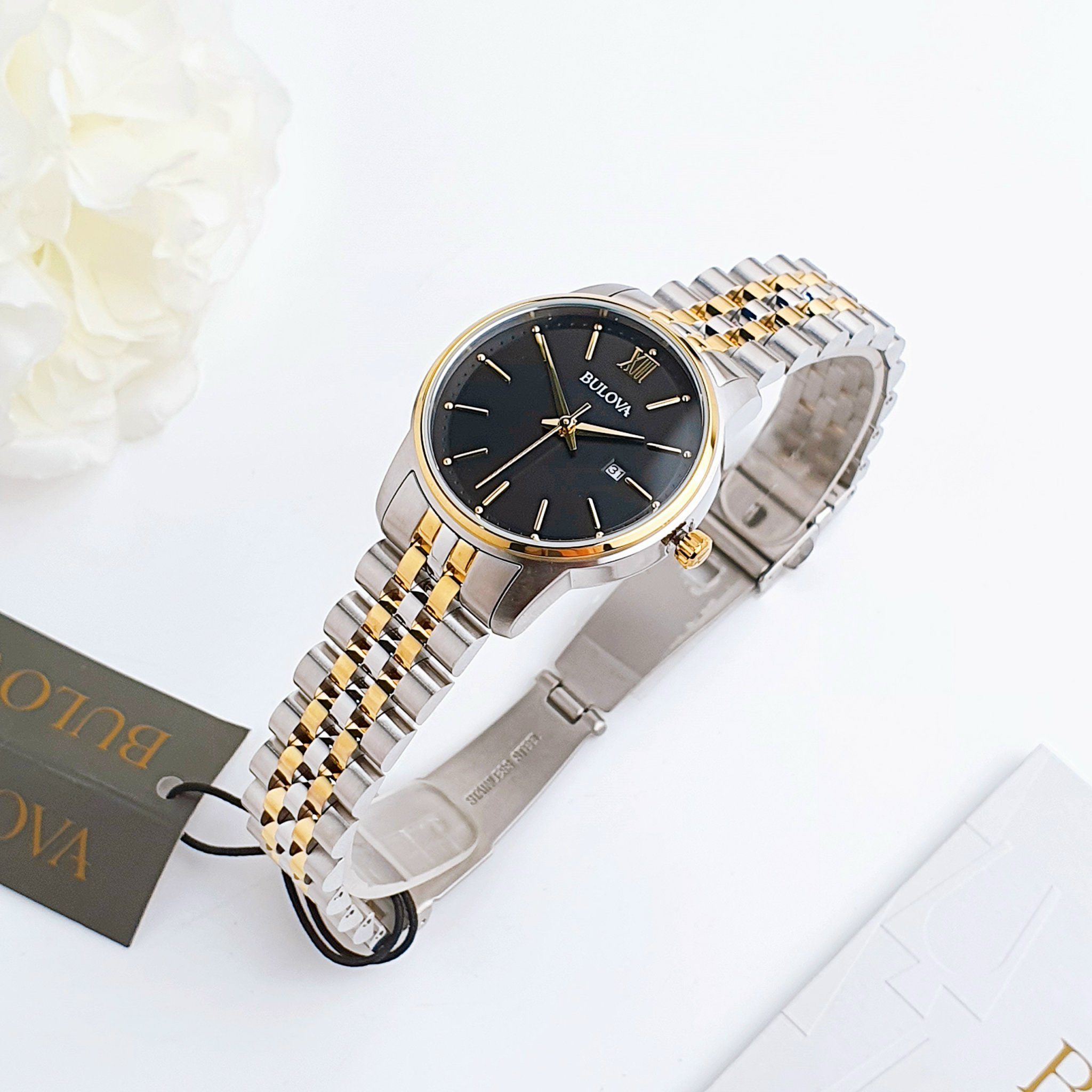 Ảnh 6 của (ĐỒNG HỒ NỮ) BULOVA Women's Two-Tone Stainless Steel Bracelet Watch - 98M134