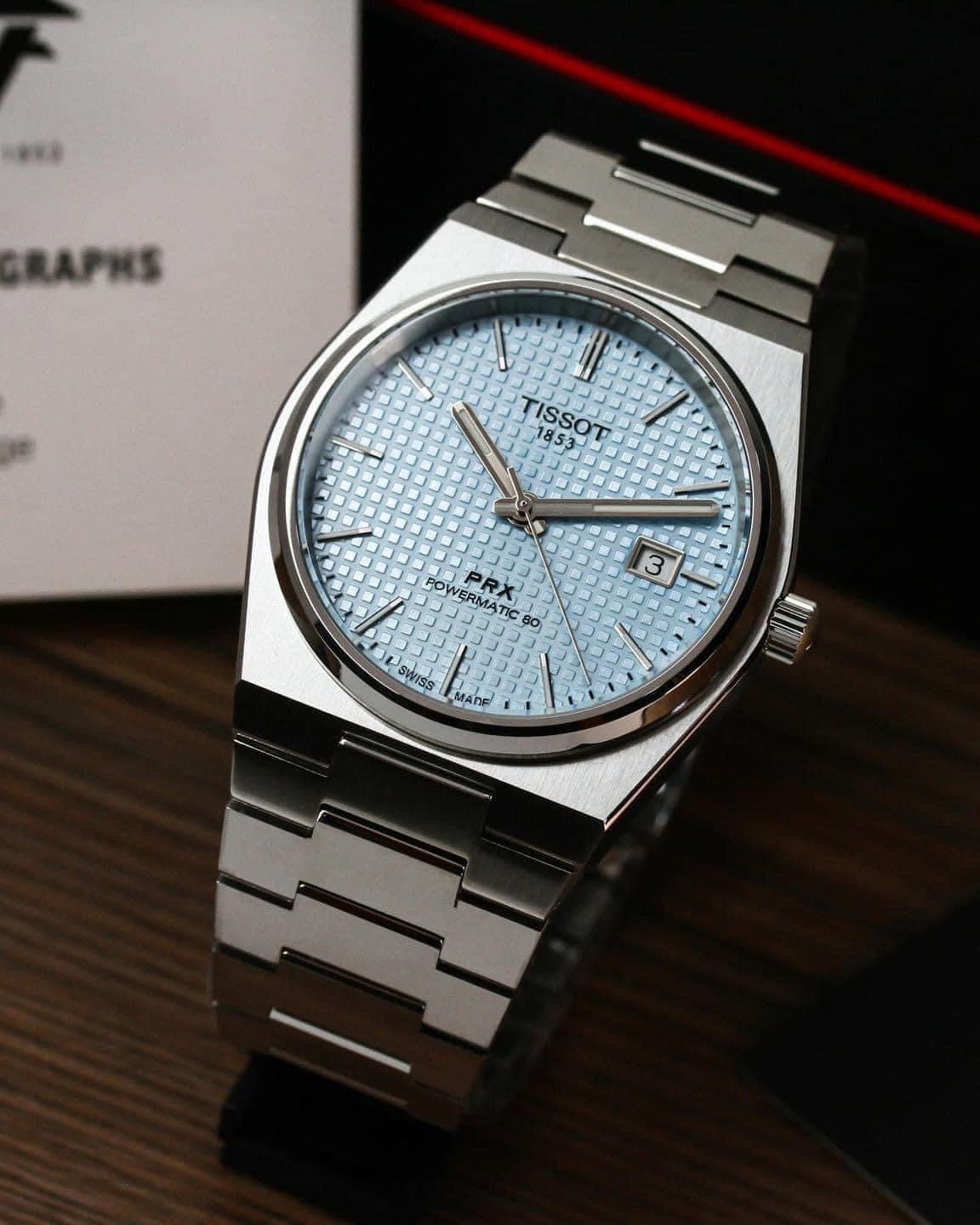 (ĐỒNG HỒ NAM) (New) Tissot PRX Powermatic 80 Ice-Blue T137.407.11.351.00 ( T1374071135100 ) 40mm