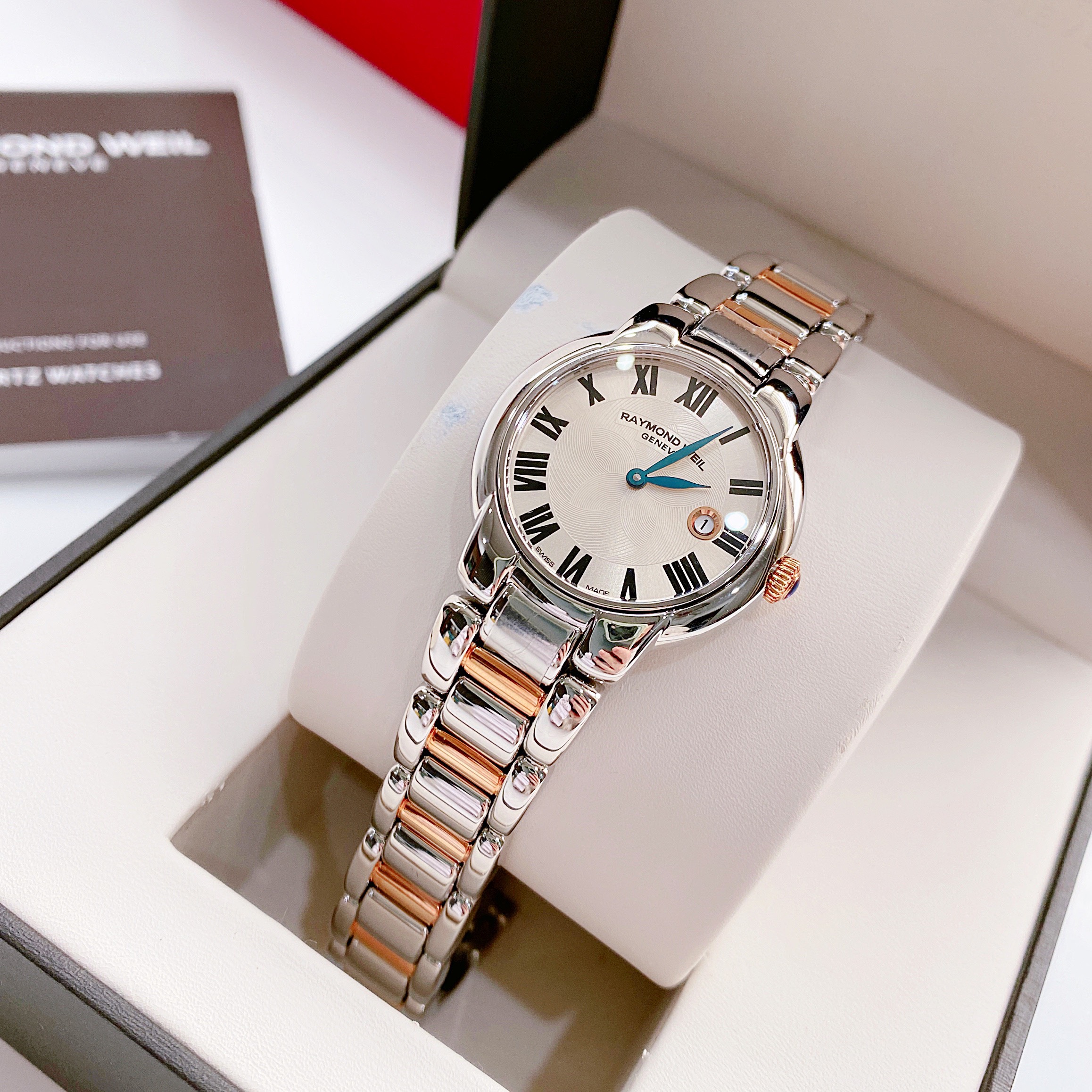 ĐỒNG HỒ NỮ Raymond Weil Jasmine Quartz Silver Dial Ladies 5245-SP5-00661
