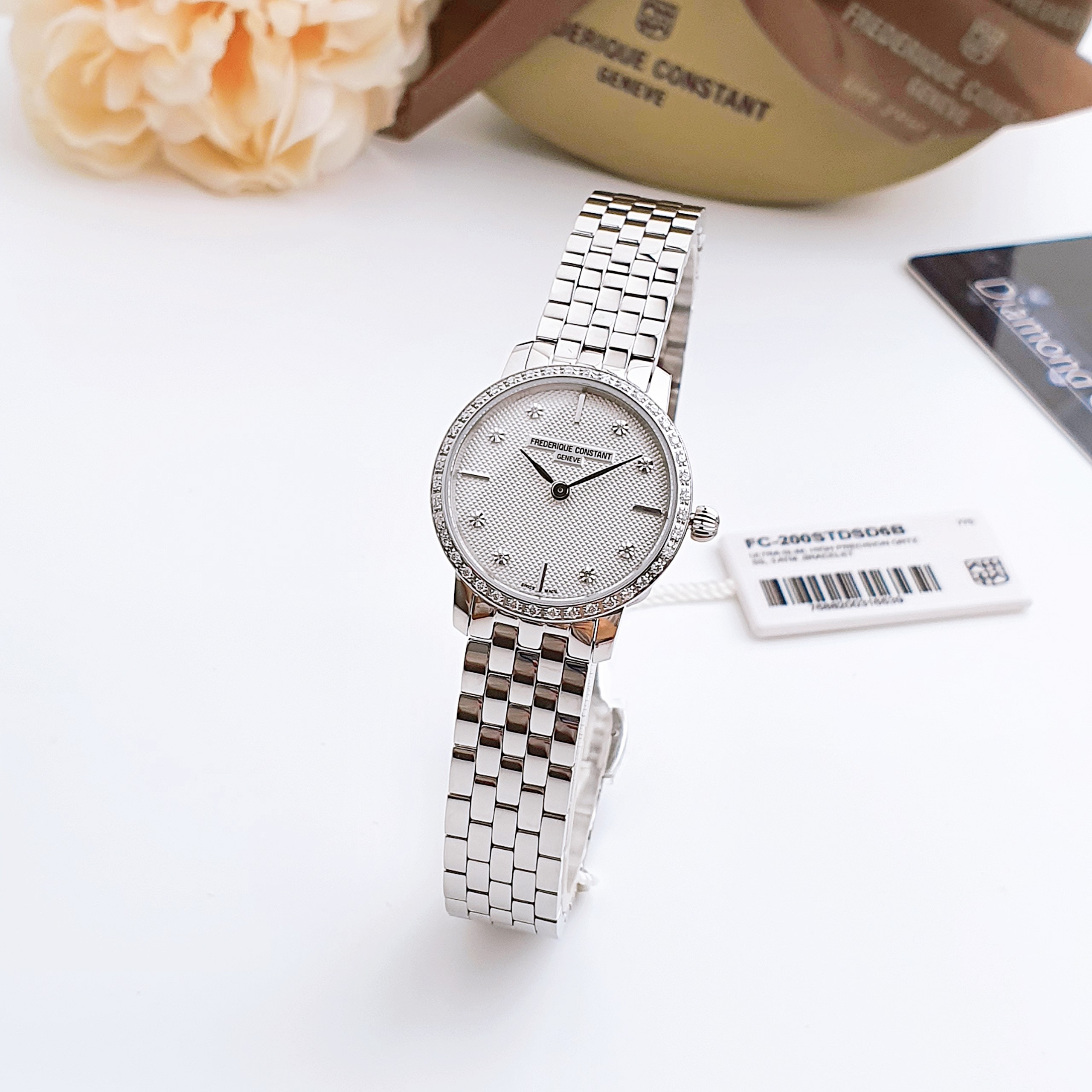 (ĐỒNG HỒ NỮ) Frederique Constant FC-200STDSD6B (FC200STDSD6B) Slimline Ladies 25MM