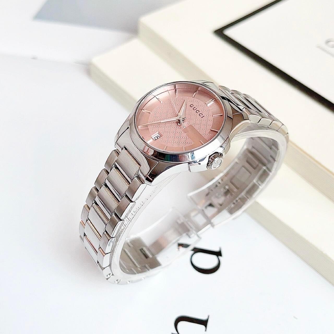Ảnh 4 của (ĐỒNG HỒ NỮ) Gucci YA126524 G-Timeless Pink Watch 27mm