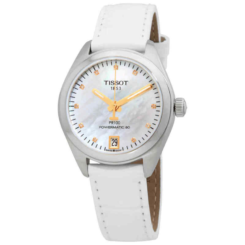 (ĐỒNG HỒ NỮ) Tissot PR 100 Automatic Diamond White MOP Dial Ladies Watch T101.207.16.116.01 (T1012071611601 ) 33mm