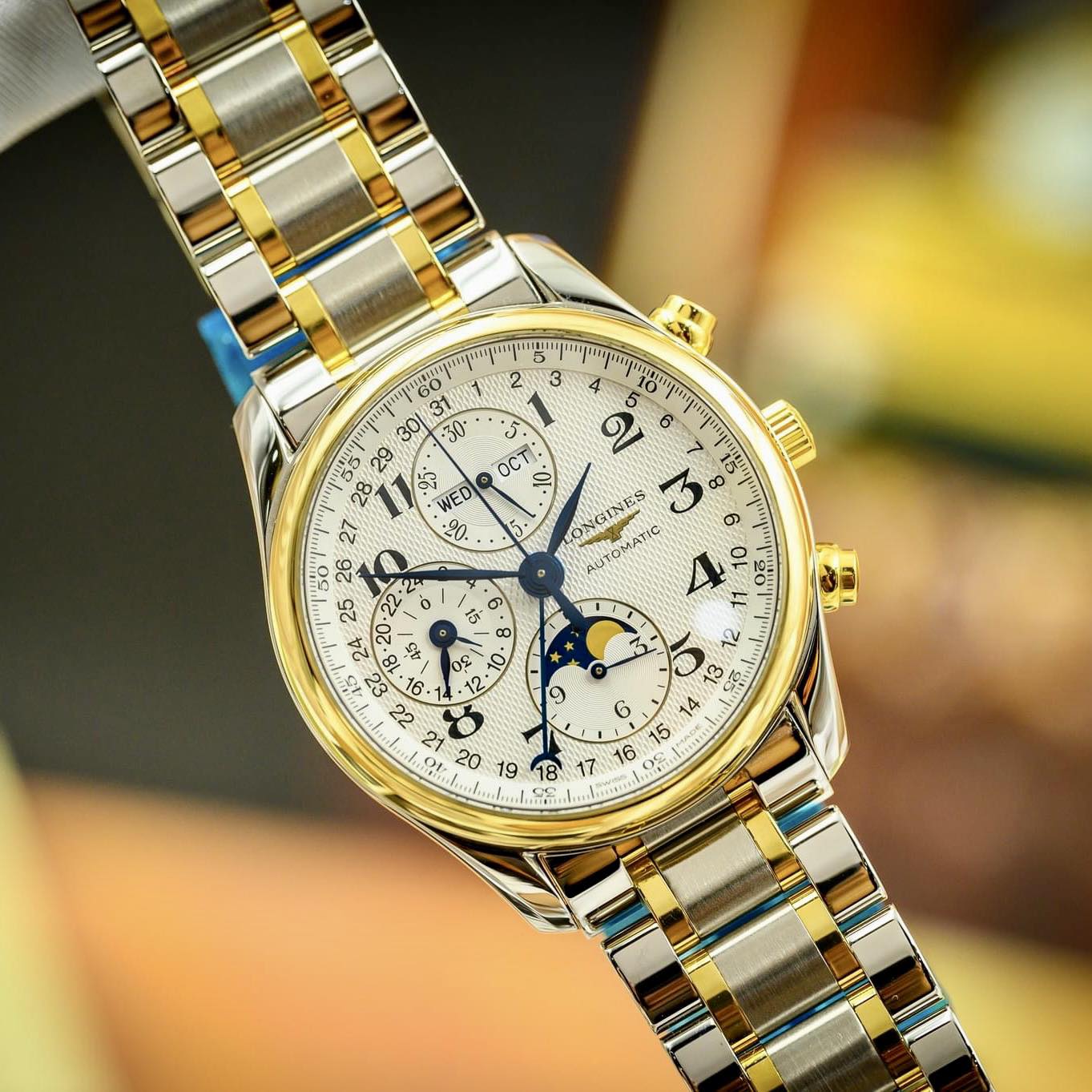 (ĐỒNG HỒ NAM) (New) Longines Master collection L2.673.5.78.7 Moonphase Watch 40mm ( L26735787 )