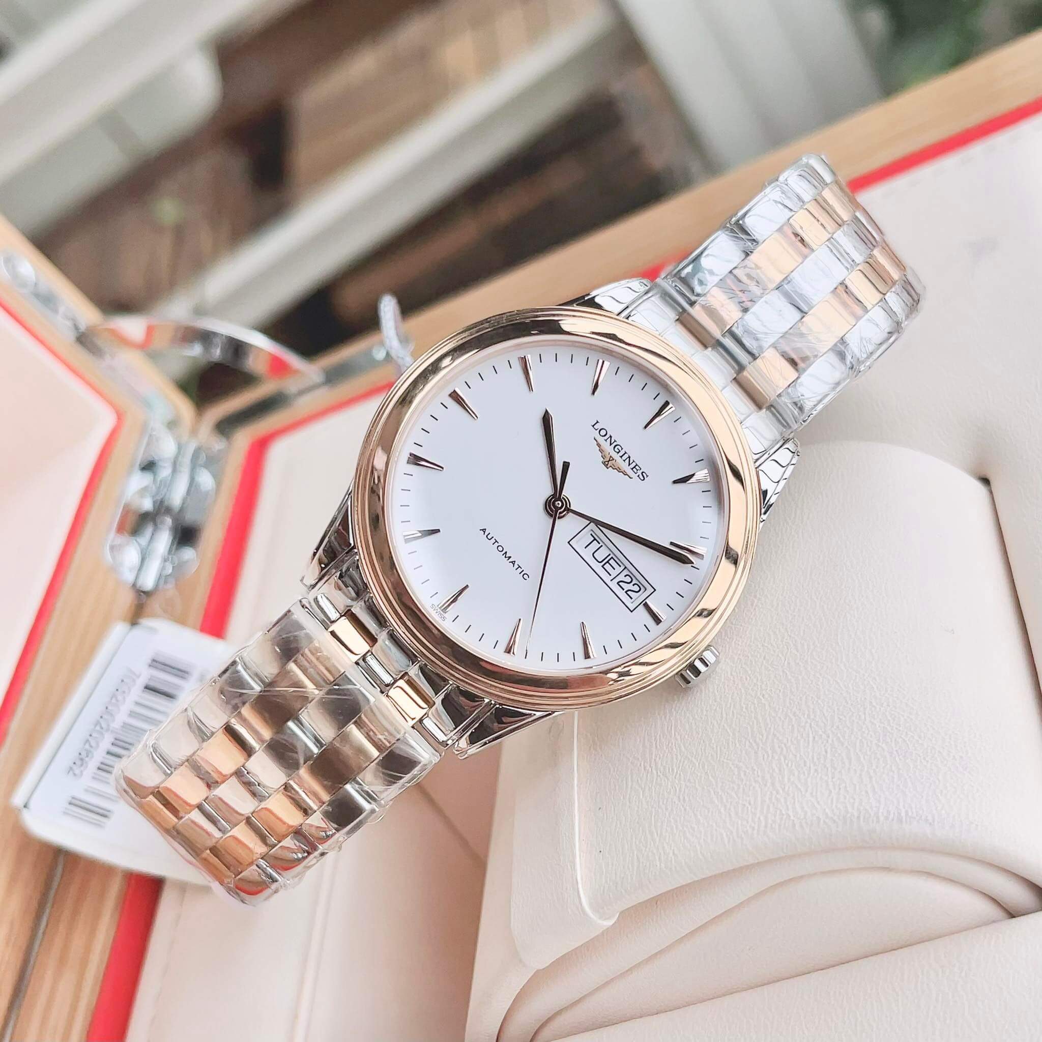 Ảnh 2 của (ĐỒNG HỒ NAM) (New)  Longines Flagship DayDate - L4.899.3.92.7 ( L48993927 ) 38.5mm