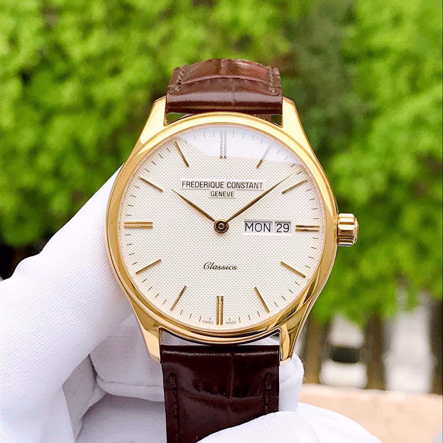 (ĐỒNG HỒ NAM) (New) Frederique Constant Classic Daydate Quartz FC-225ST5B5 ( FC225ST5B5 ) ( 225ST5B5 ) 40mm