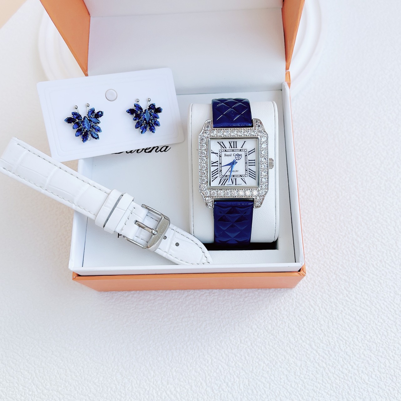(ĐỒNG HỒ NỮ) Royal Crown Quartz 6104M
