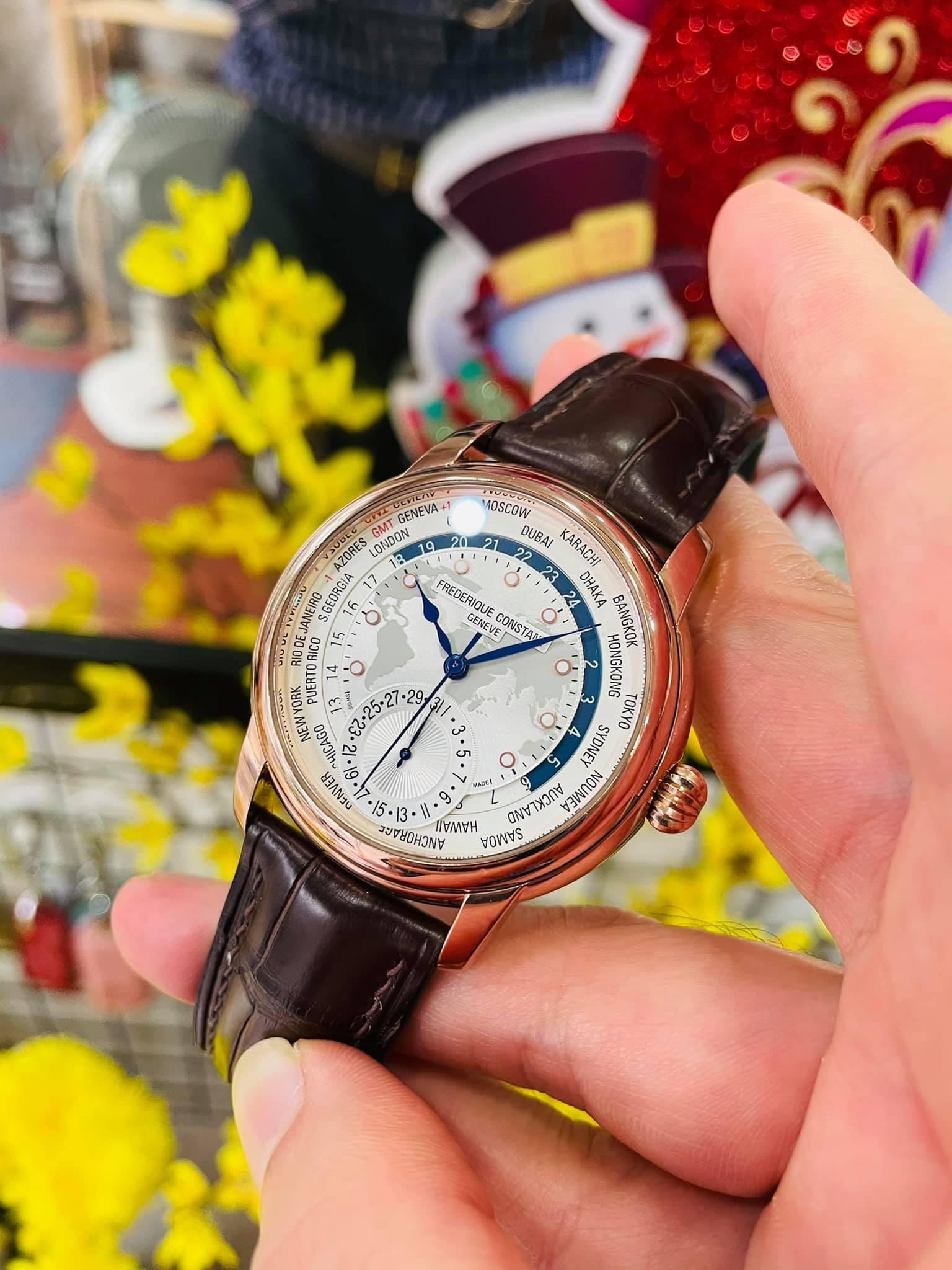 [DEAL LƯỚT] Frederique Constant Worldtimer FC-718WM4H4 Sang Trọng, Lịch Lãm