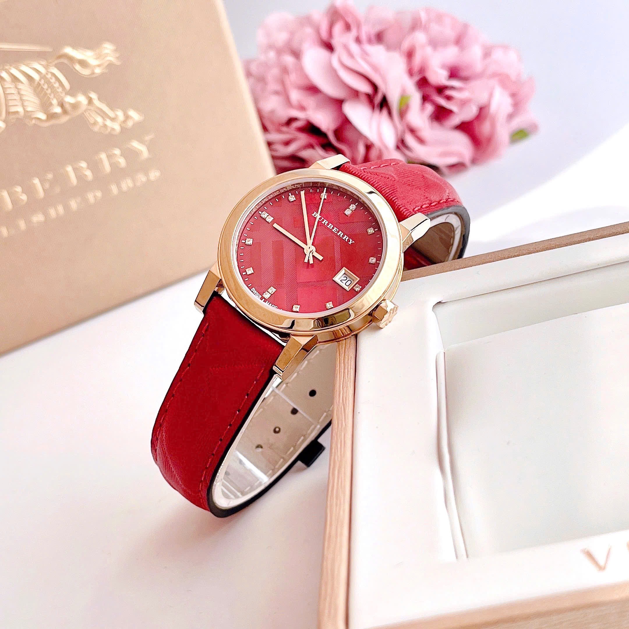 (ĐỒNG HỒ NỮ) BURBERRY The City Diamond Indexes BU9148,34mm