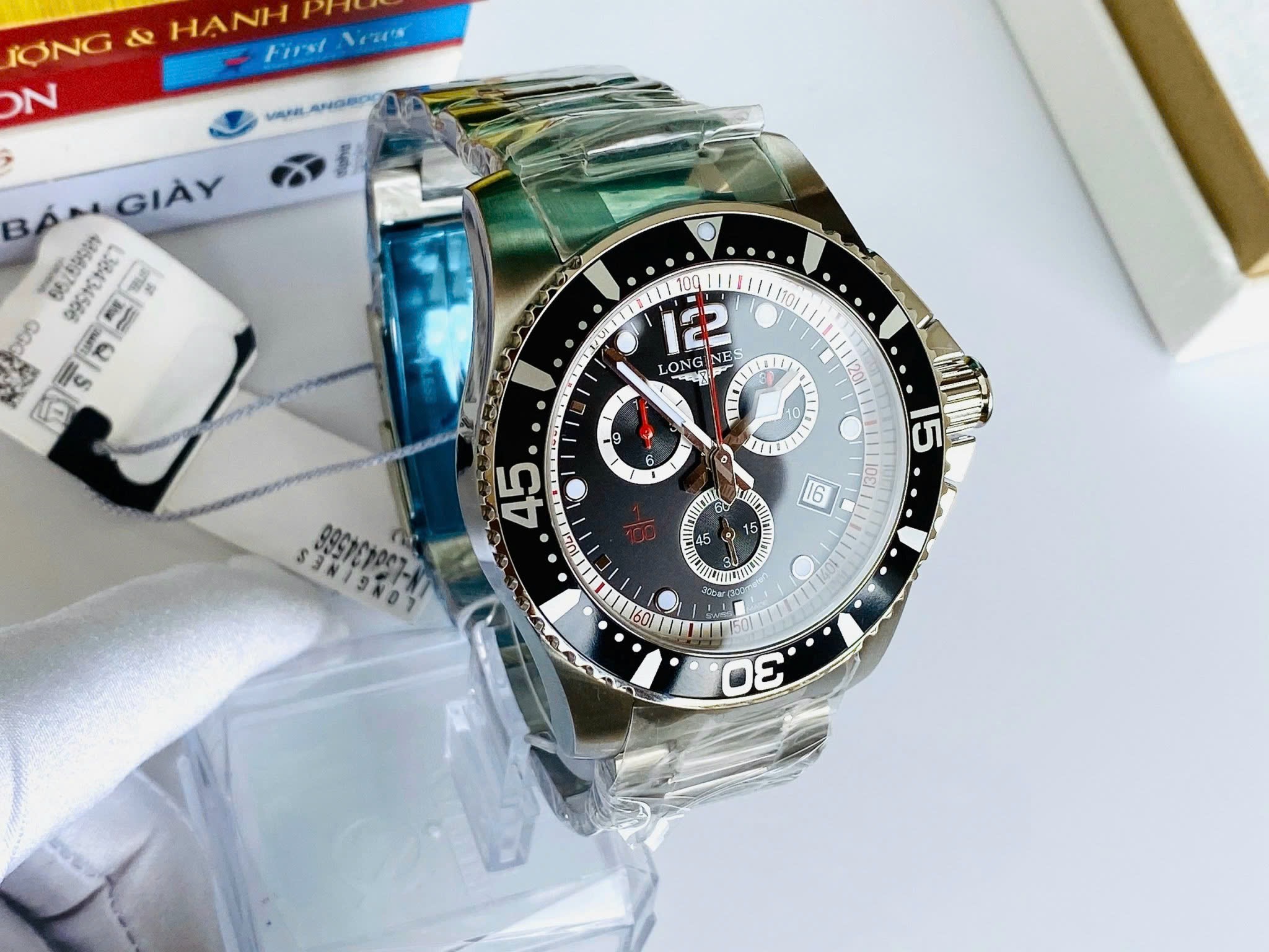 (ĐỒNG HỒ NAM) (NEW) Longines Quartz L3.843.4.56.6 Hydroconquest Men's Watch ( L38434566 ) 47mm