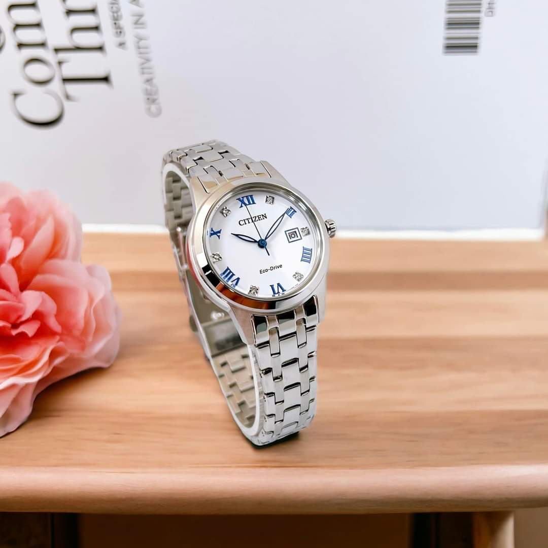 (ĐỒNG HỒ NỮ) Citizen Eco-Drive FE1240-57A Crystal White Dial ( FE124057A ) 29mm