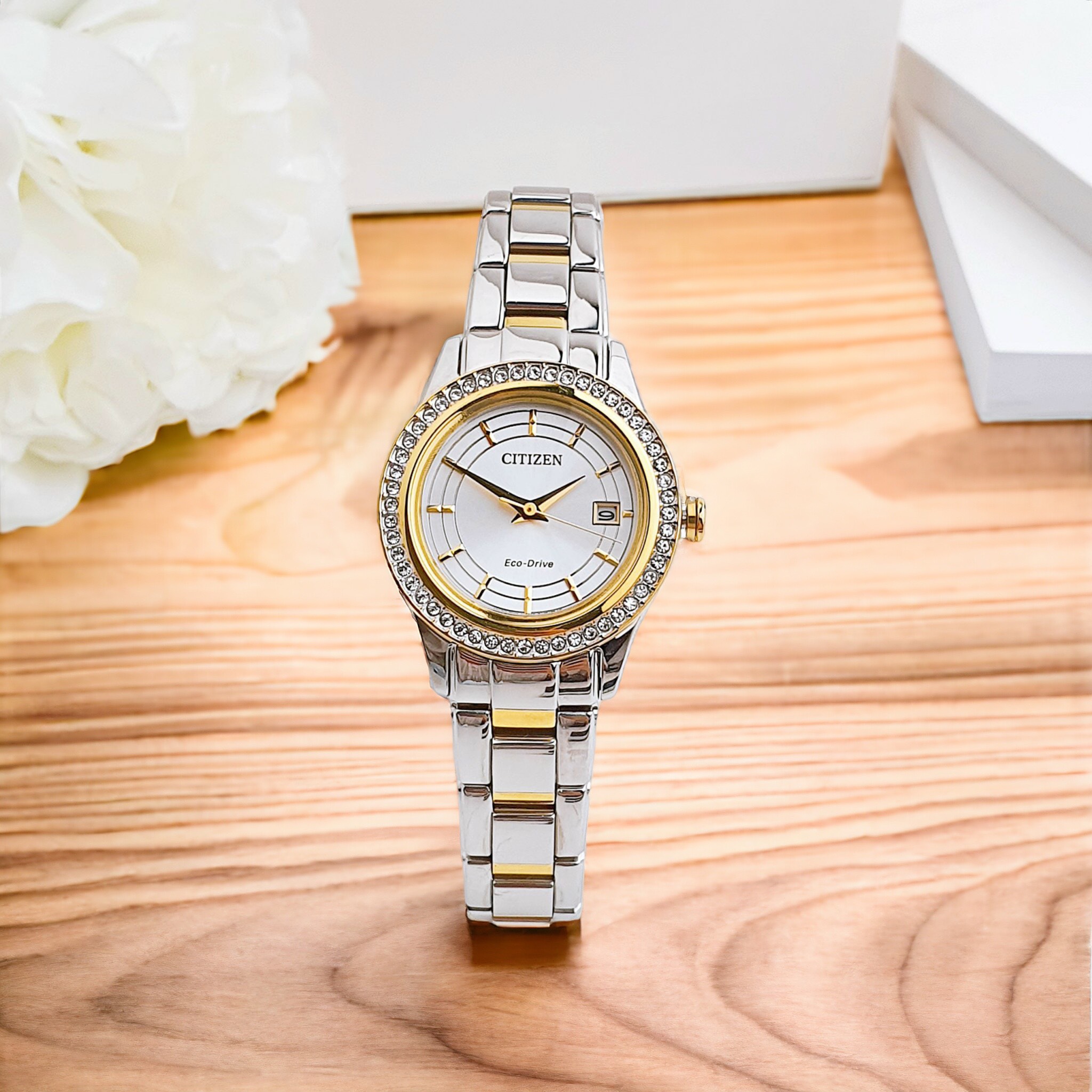 (ĐỒNG HỒ NỮ) Citizen FE112458A Silhouette Women's Two Tone Watch 28mm