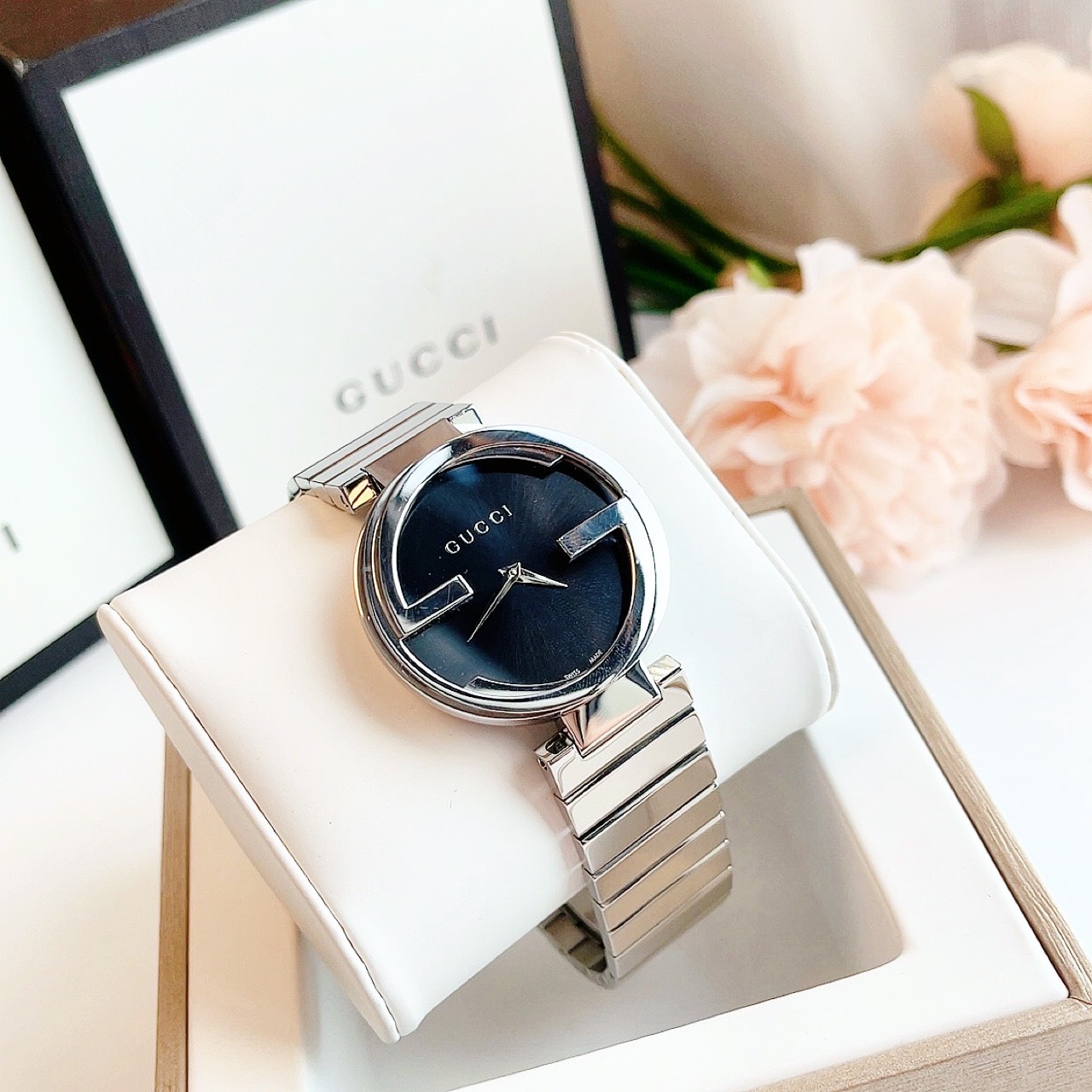 Ảnh 4 của (ĐỒNG HỒ NỮ) Gucci YA133307 Interlocking-G 37MM Women Stainless Steel Watch