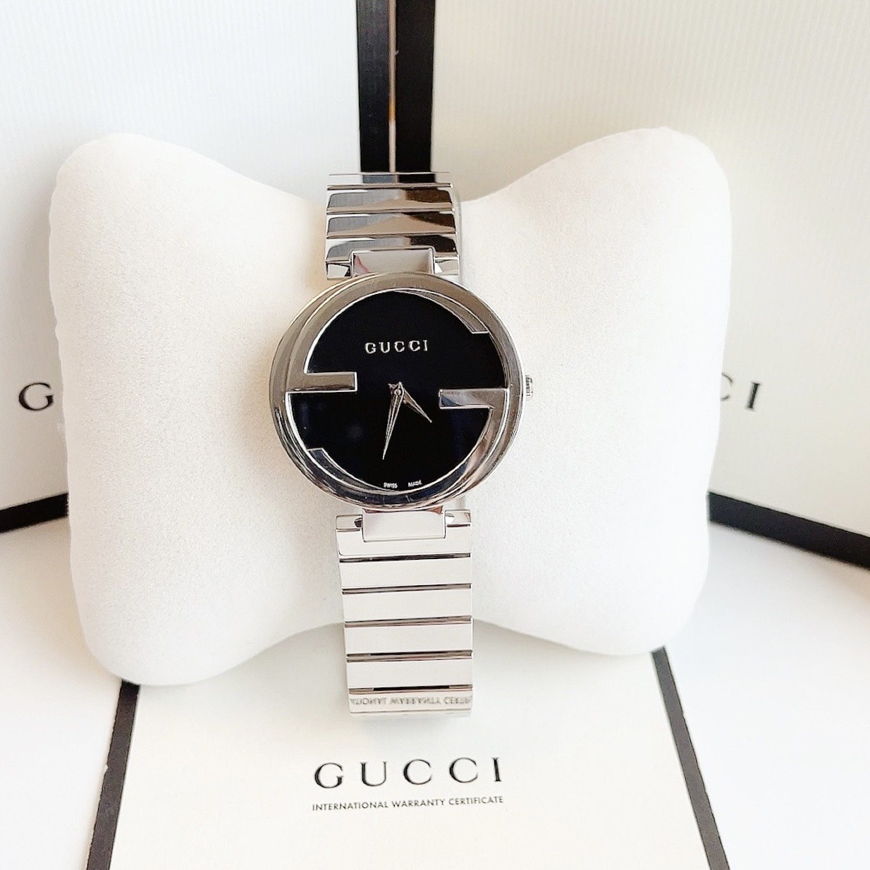 (ĐỒNG HỒ NỮ) Gucci YA133307 Interlocking-G 37MM Women Stainless Steel Watch