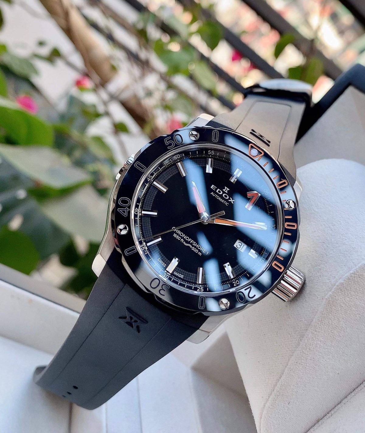 Ảnh 3 của (ĐỒNG HỒ NAM) Edox Chronoffshore-1 Automatic Black Dial 80099-3O-NINO (800993ONINO) 43mm