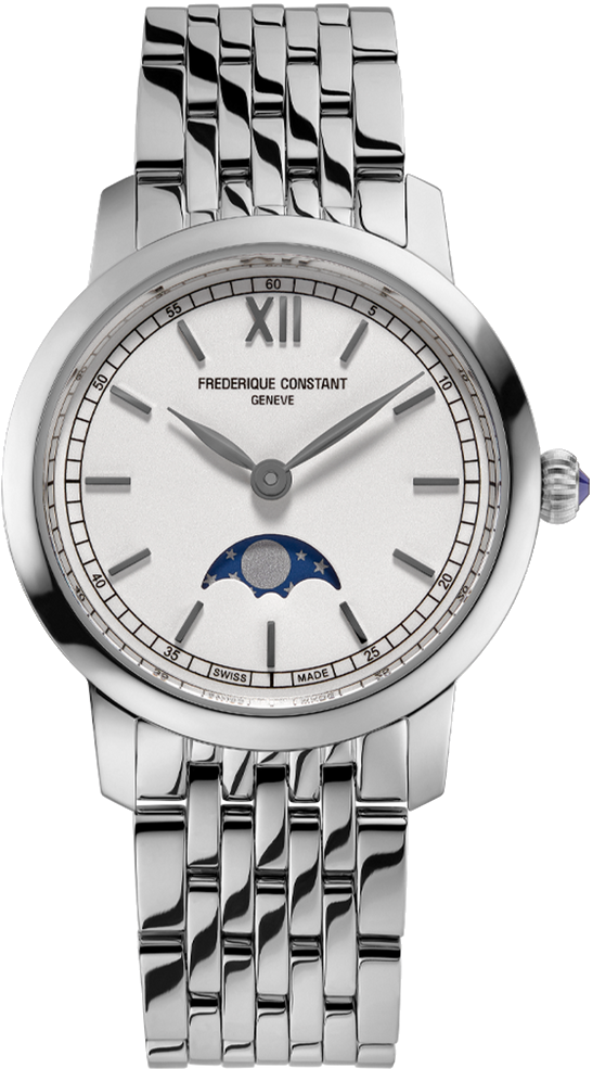(ĐỒNG HỒ NỮ) Frederique Constant Slimline FC-206SW1S6B ( FC206SW1S6B ) ( 206SW1S6B ) Ladies Moonphase 30MM