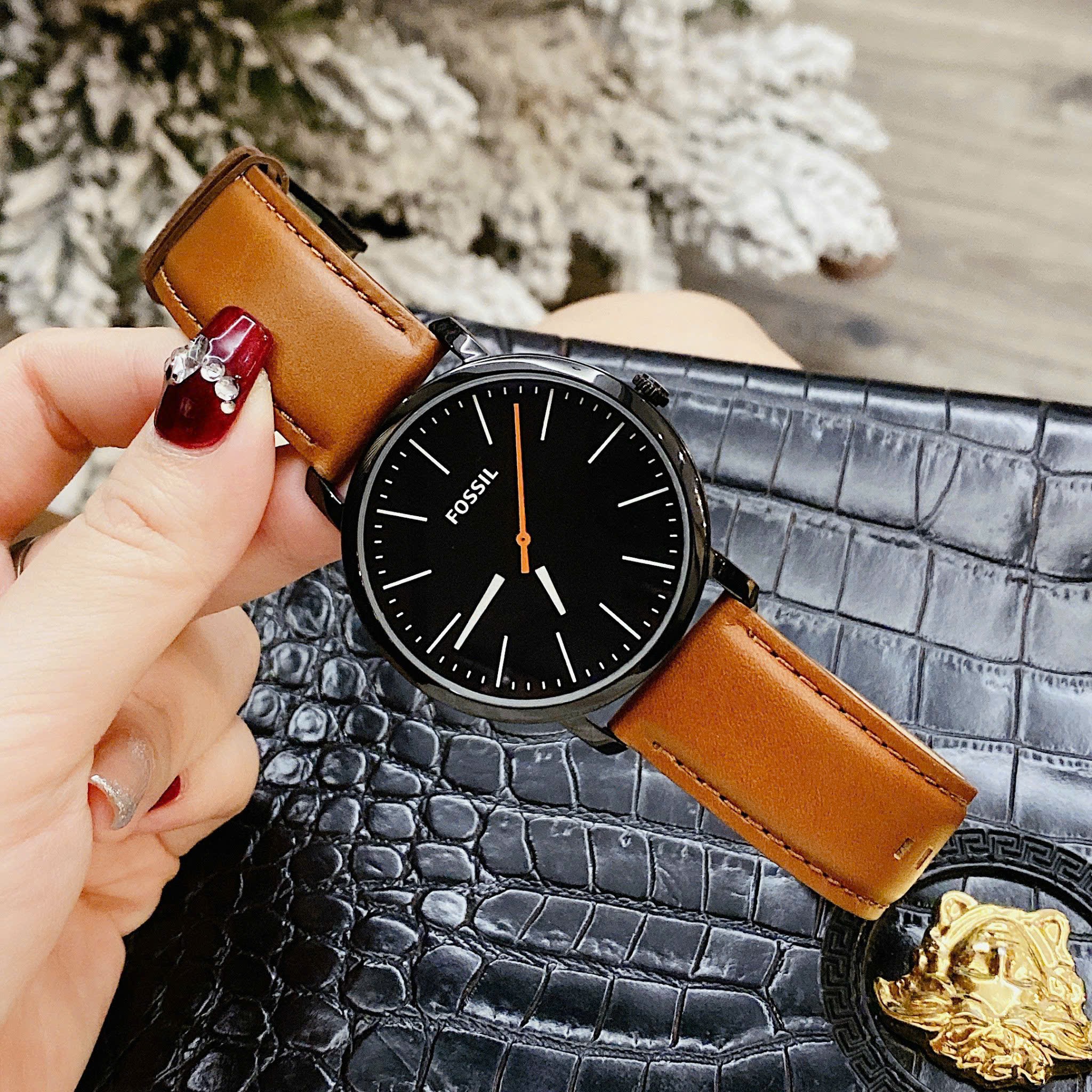 Ảnh 3 của (ĐỒNG HỒ Nam) Fossil Quartz BQ2310IE Leather Three-Hand Brown Leather