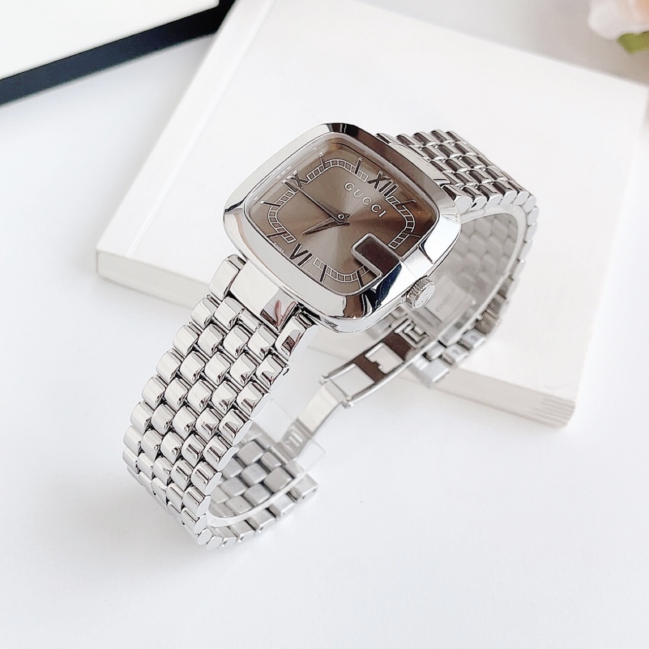 Ảnh 7 của (ĐỒNG HỒ NỮ) GUCCI YA125413 G- Silver Ladies Watch 32mmx34mm (~36mm tròn)
