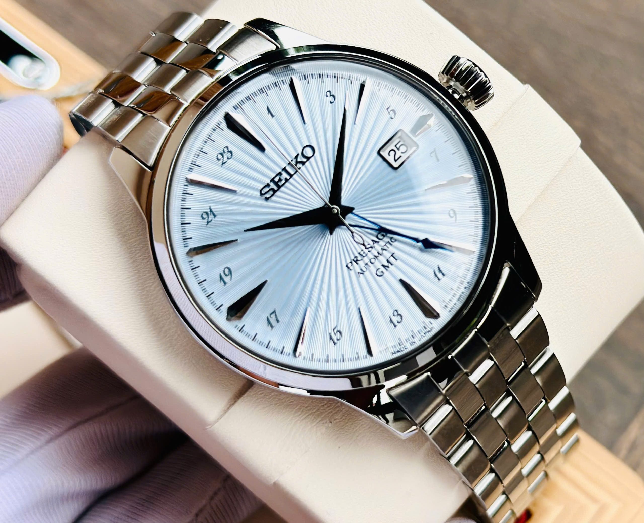 (ĐỒNG HỒ NAM) Seiko Automatic SARY241 Presage Cocktail Time GMT 40.5mm
