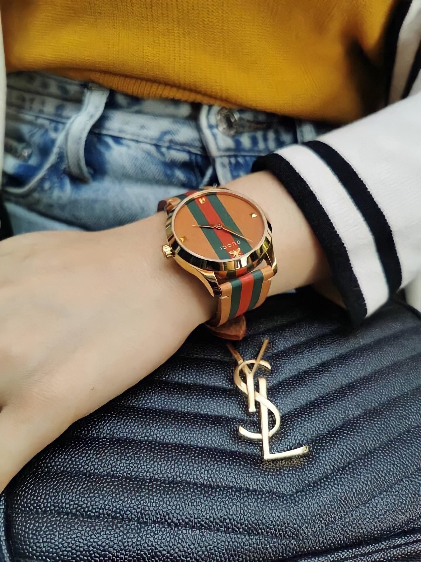 Ảnh 5 của ĐỒNG HỒ NỮ GUCCI YA1264077 G-TIMELESS UNISEX WATCH BROWN DIAL, 38MM