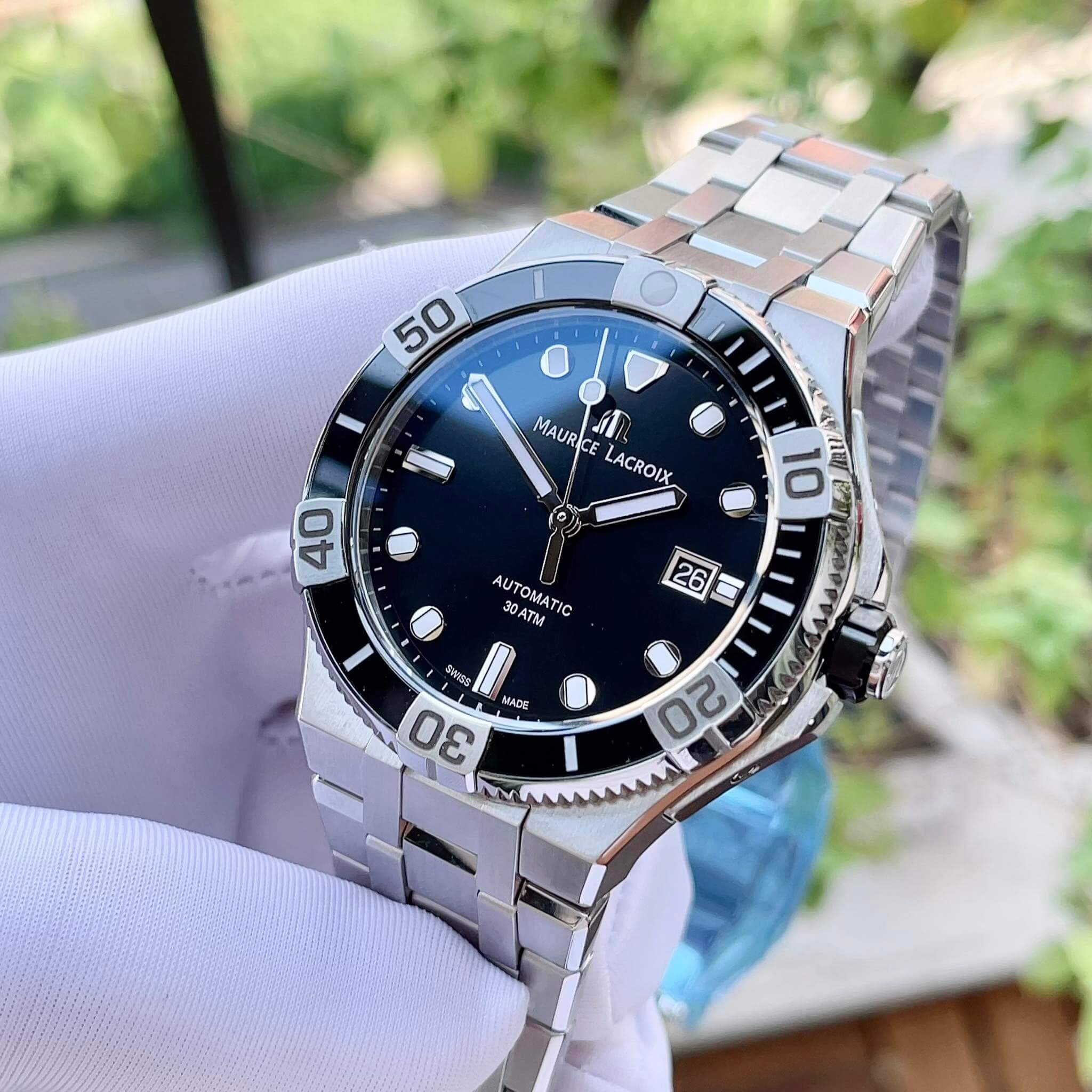 (ĐỒNG HỒ NAM) (New) Maurice Lacroix Aikon 43mm AI6058-SS002-330-1 ( AI6058SS0023301 )