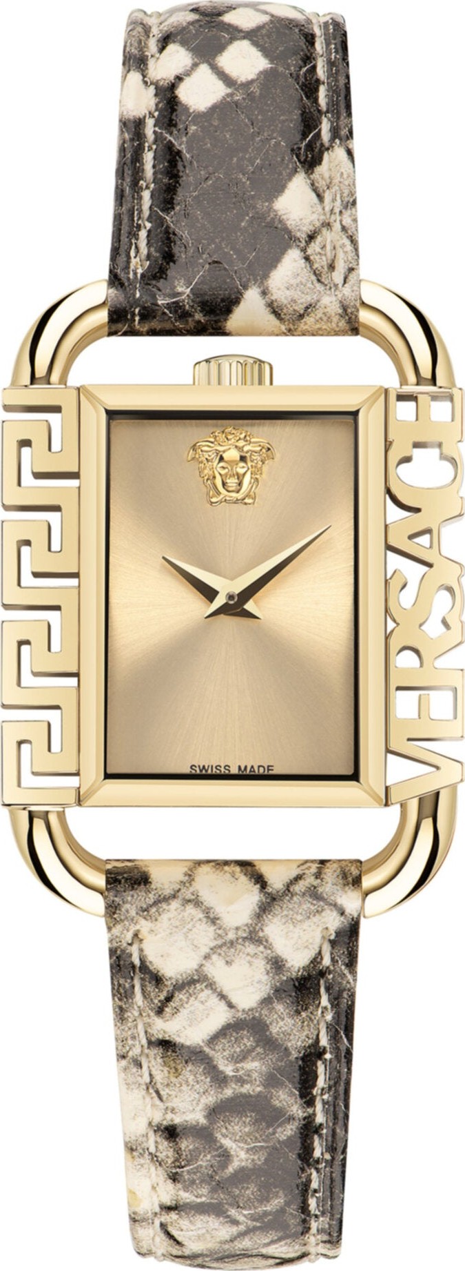 (ĐỒNG HỒ NỮ) VERSACE Flair Quartz Gold Dial Ladies Watch VE3B00122, 26x28MM