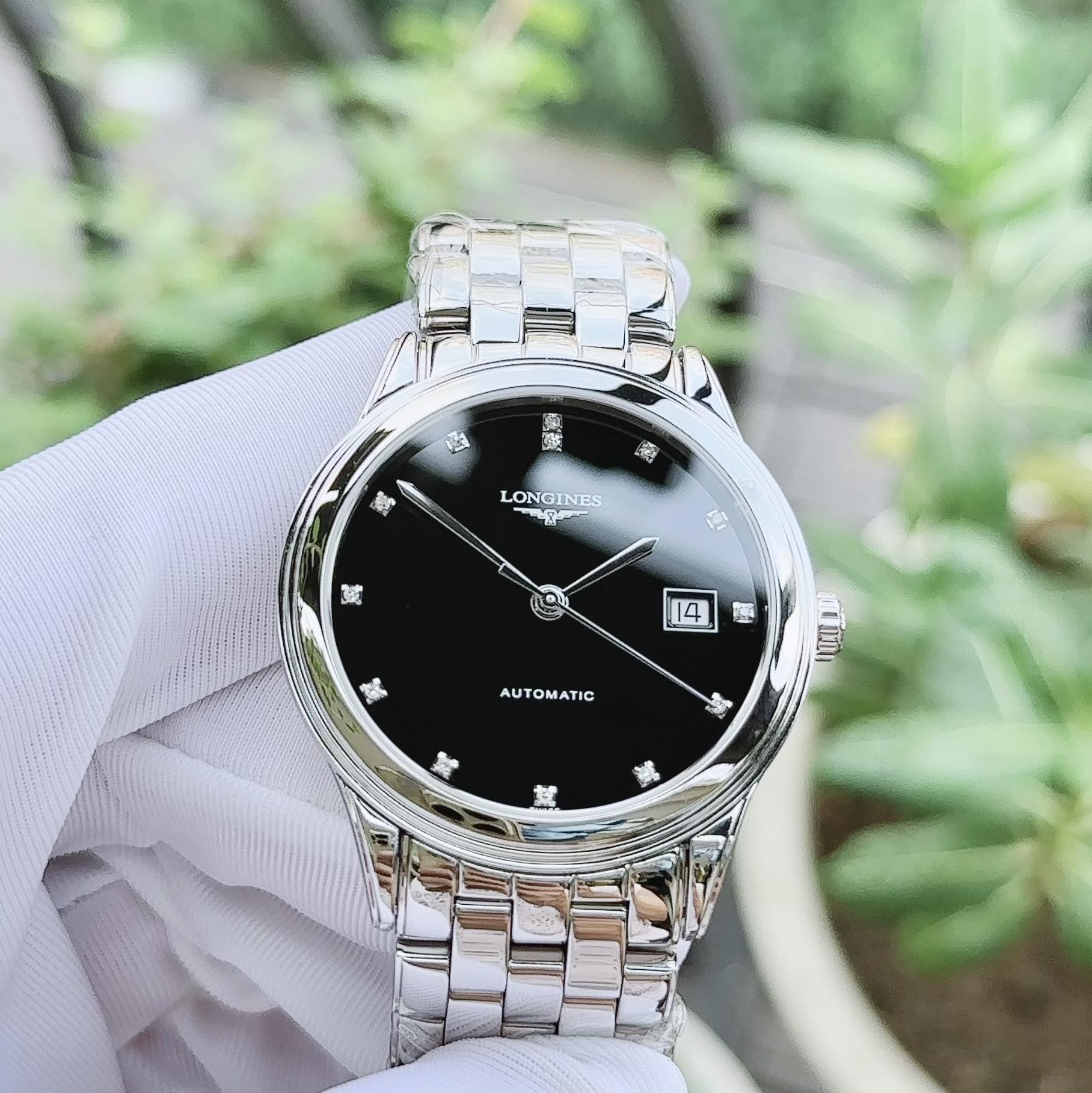 (ĐỒNG HỒ NAM) (New) Longines Flagship Diamond Black - L4.974.4.57.6 ( L49744576 )38.5mm