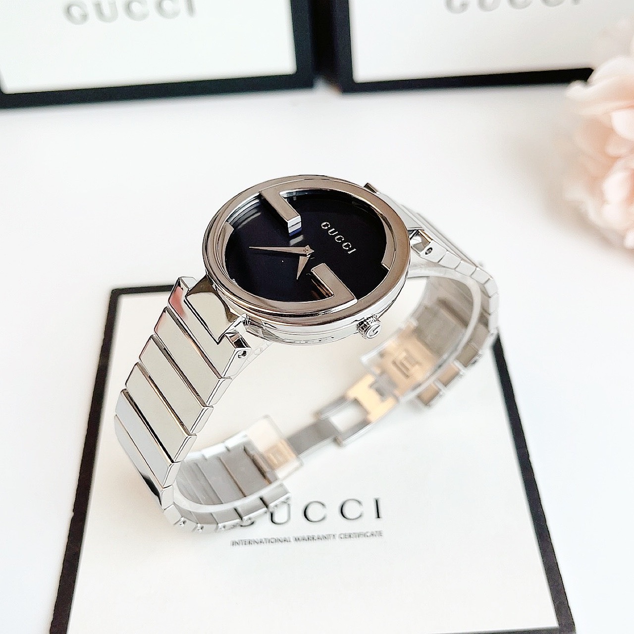 Ảnh 5 của (ĐỒNG HỒ NỮ) Gucci YA133307 Interlocking-G 37MM Women Stainless Steel Watch