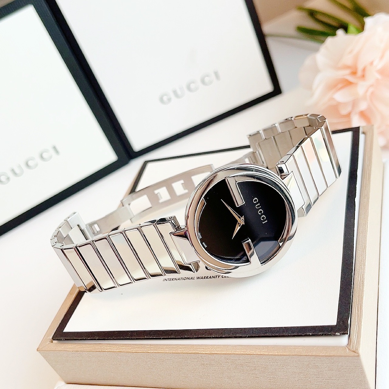 Ảnh 6 của (ĐỒNG HỒ NỮ) Gucci YA133307 Interlocking-G 37MM Women Stainless Steel Watch