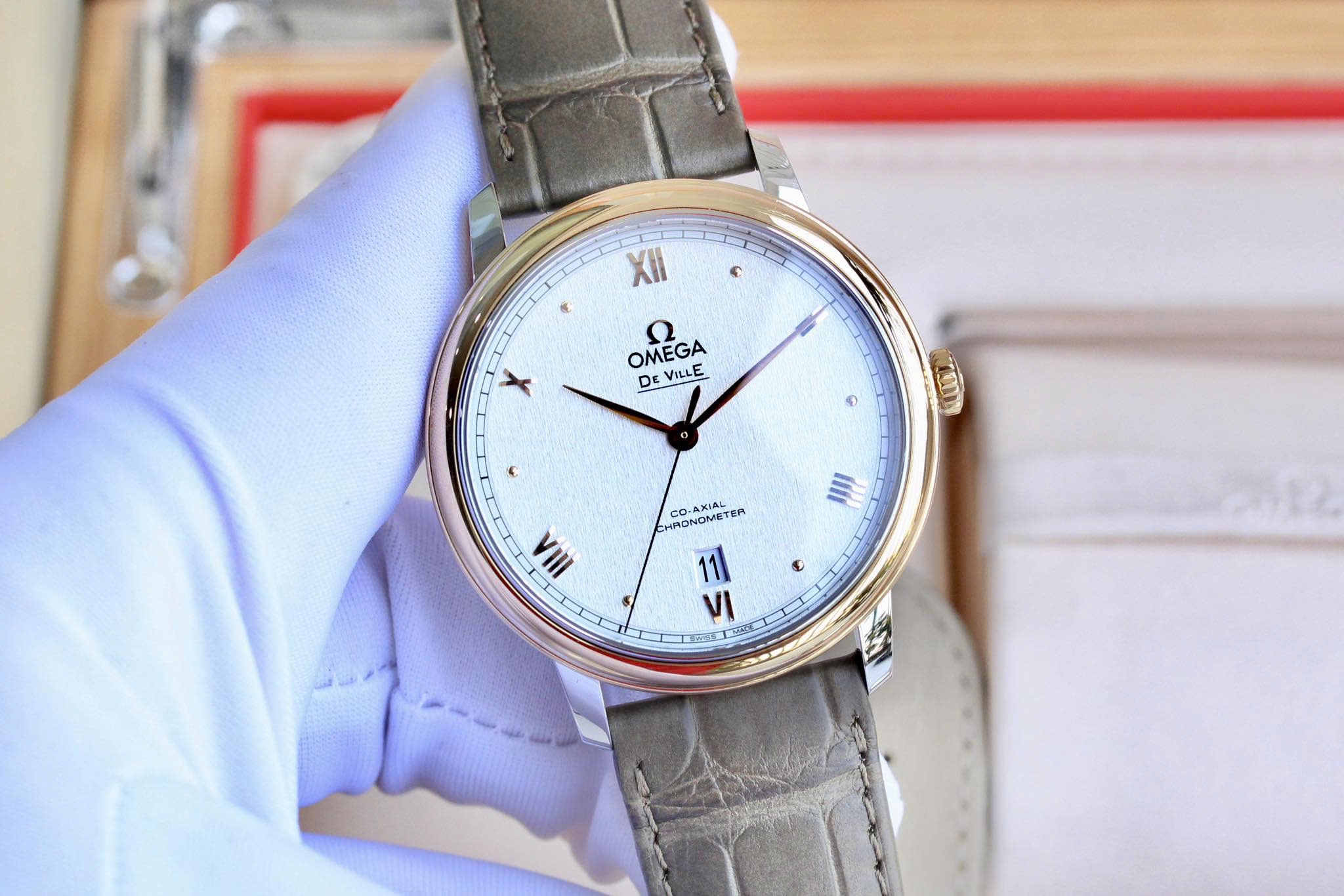 (ĐỒNG HỒ NAM) (NEW) Omega De Ville 424.23.40.20.02.004 (42423402002004) Prestige Co-Axial 39.5 mm