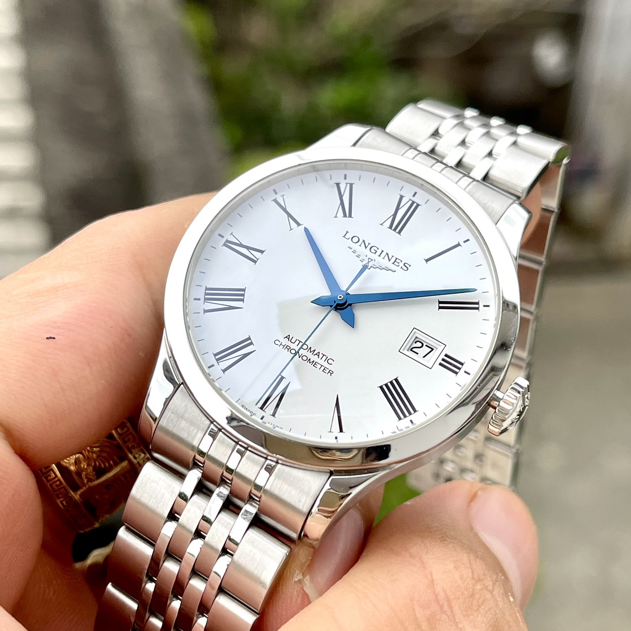 Ảnh 5 của (DEAL LƯỚT) (ĐỒNG HỒ NAM) Longines Record L2.820.4.11.6 (used) Watch 38.5mm