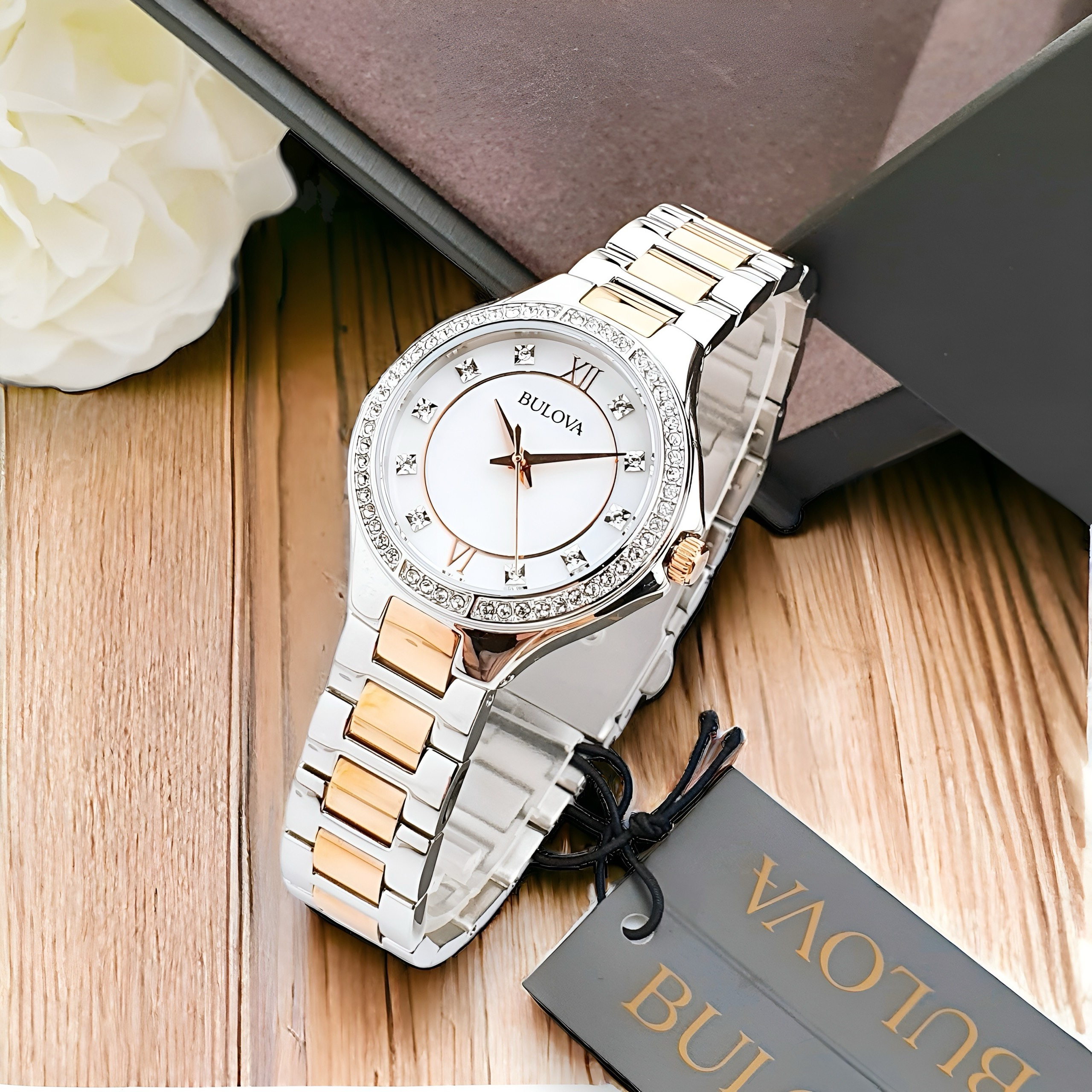 Ảnh 2 của (ĐỒNG HỒ NỮ) Bulova Ladies Crystal Accented Demi Bulova 98L294 29mm