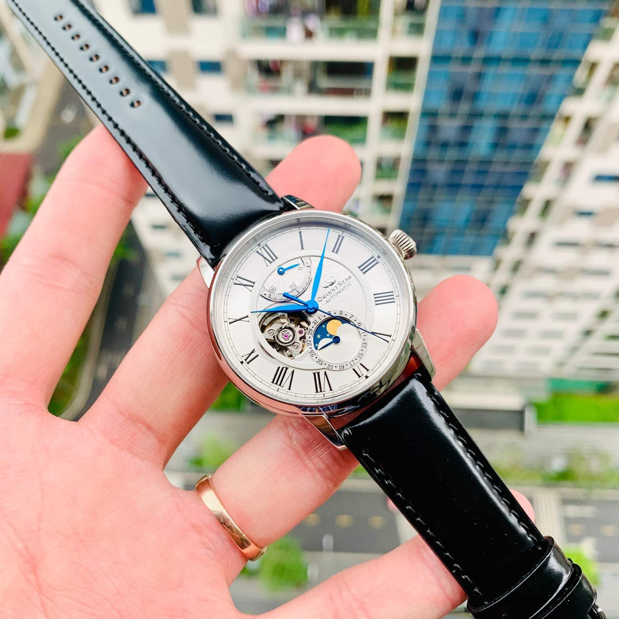 Ảnh 3 của (ĐỒNG HỒ NAM) Orient Star Moonphase White 50h RE-AY0106S00B ( RK-AY0101S ) 41mm