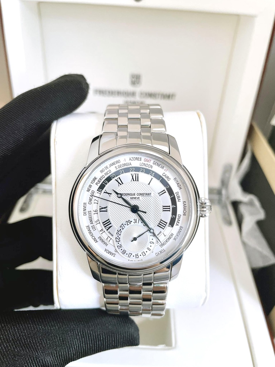 (DEAL LƯỚT) ĐỒNG HỒ NAM Frederique Constant FC-718MC4H6B Worldtimer 42mm
