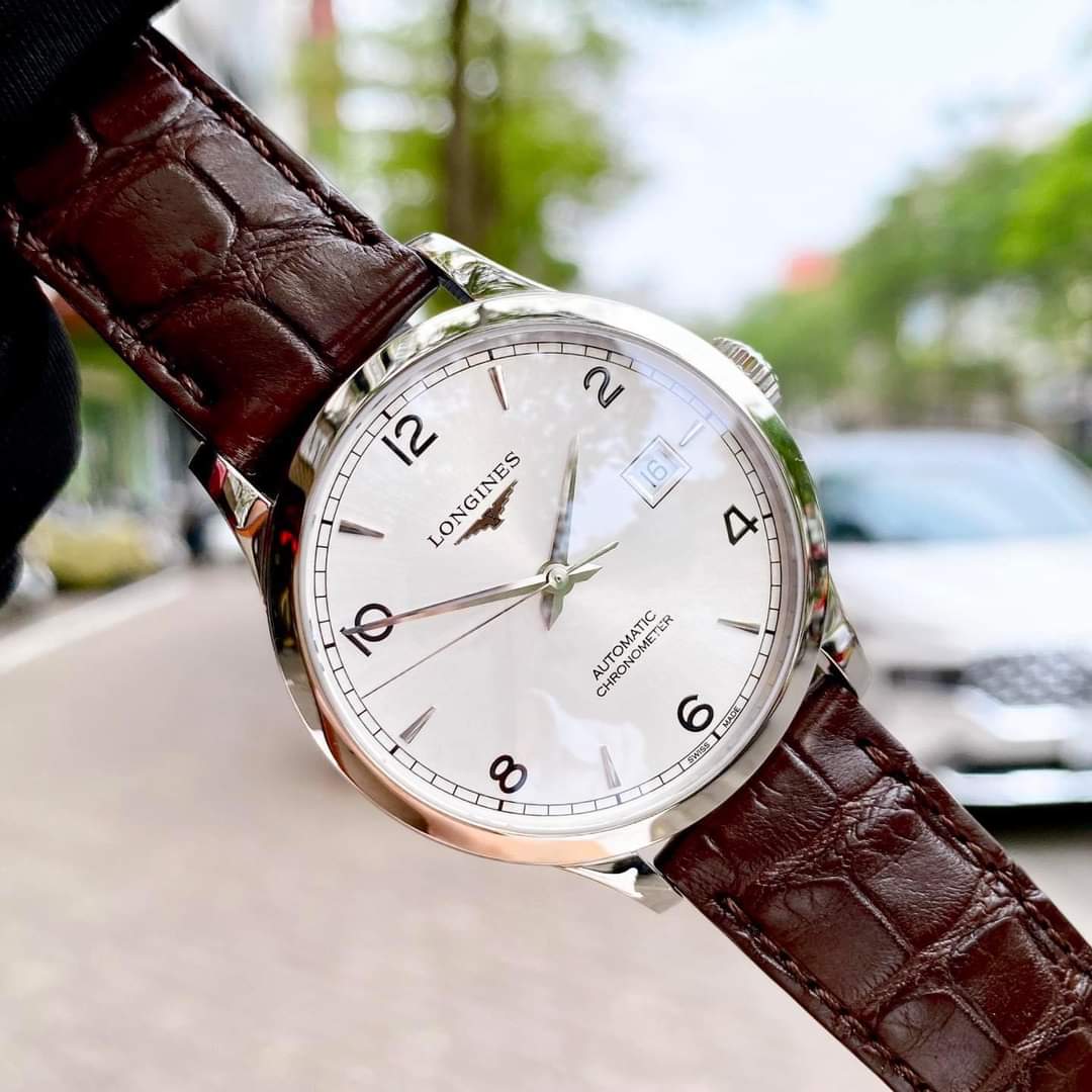 Ảnh 2 của (ĐỒNG HỒ NAM) (New)  Longines Record Automatic Chronometer L2.820.4.76.2 ( L28204762 ) 38.5mm