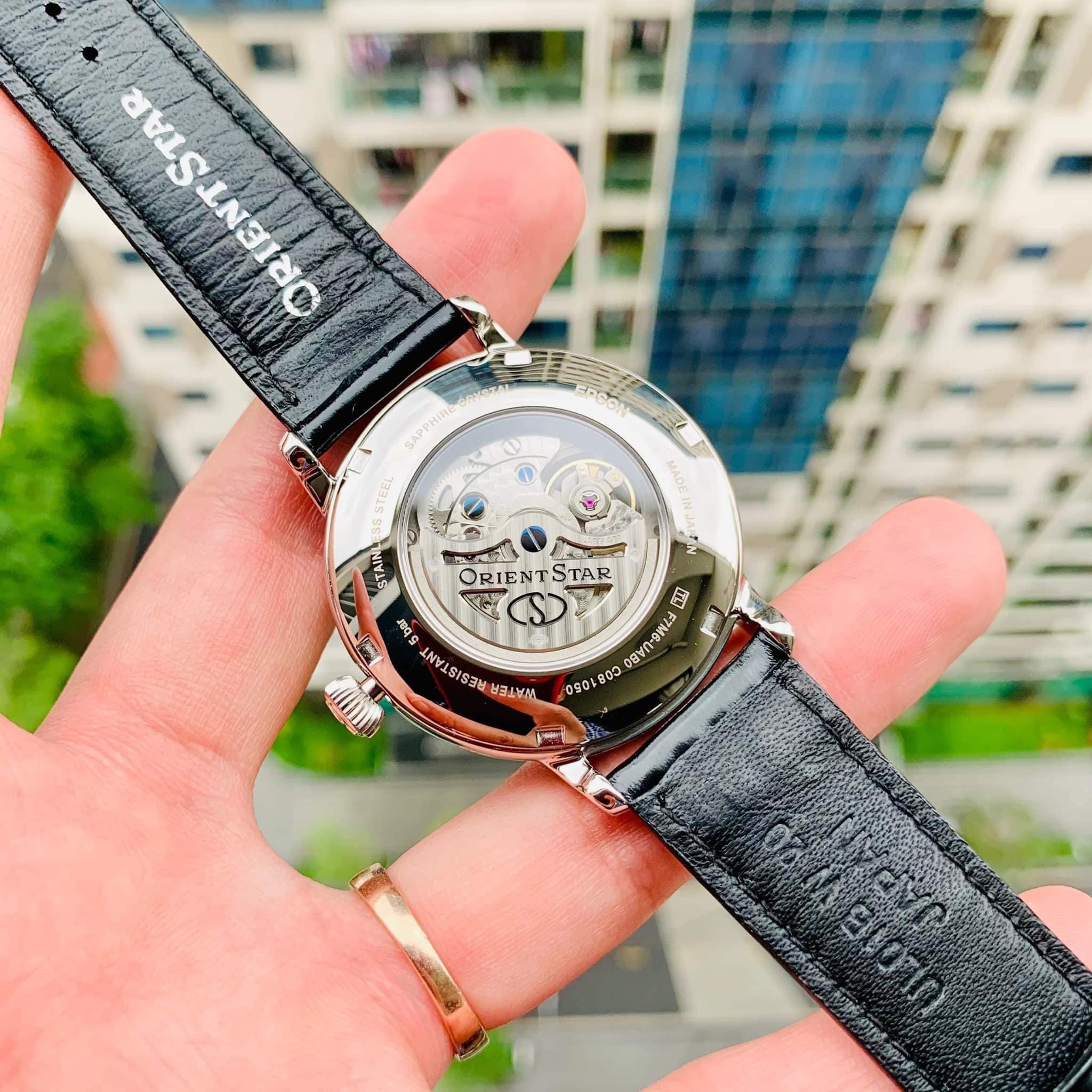 Ảnh 5 của (ĐỒNG HỒ NAM) Orient Star Moonphase White 50h RE-AY0106S00B ( RK-AY0101S ) 41mm