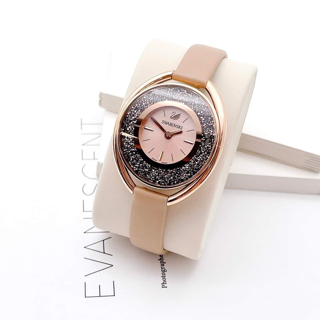 (ĐỒNG HỒ NỮ) Swarovski Crystalline Oval Watch 5296319 37x43mm