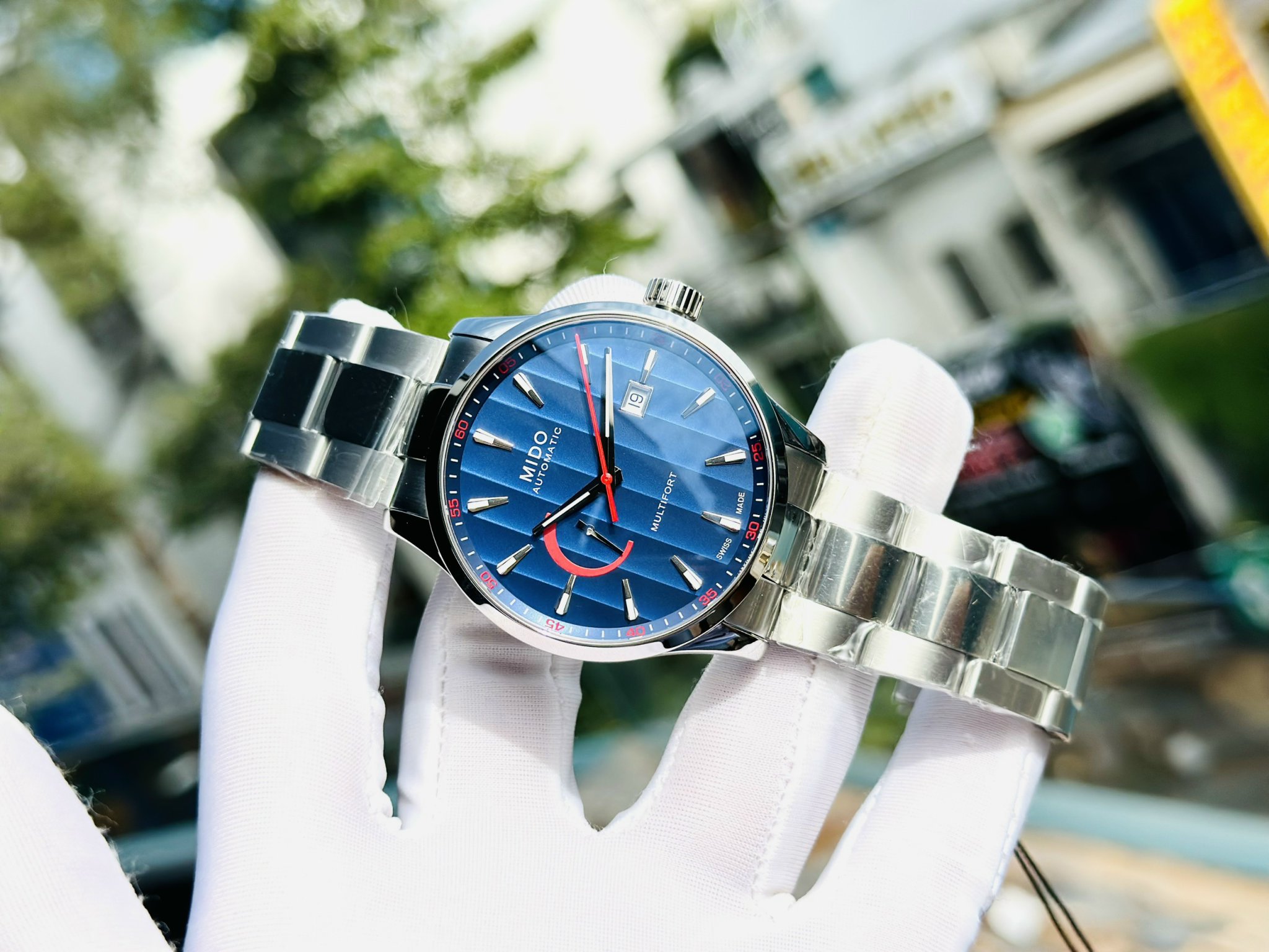 Ảnh 7 của (ĐỒNG HỒ NAM) Mido Automatic M038.424.11.041.00 M0384241104100 Multifort Power Reserve Blue 42mm