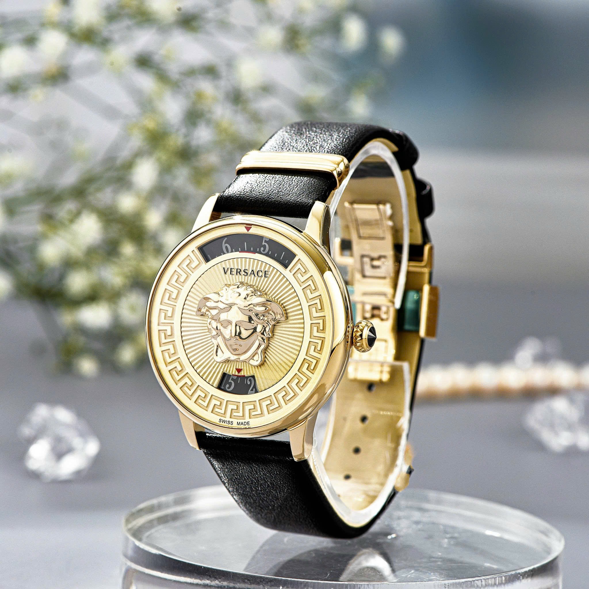 (ĐỒNG HỒ NỮ) VERSACE Medusa Icon VEZ200221 Leather Watch, 38mm